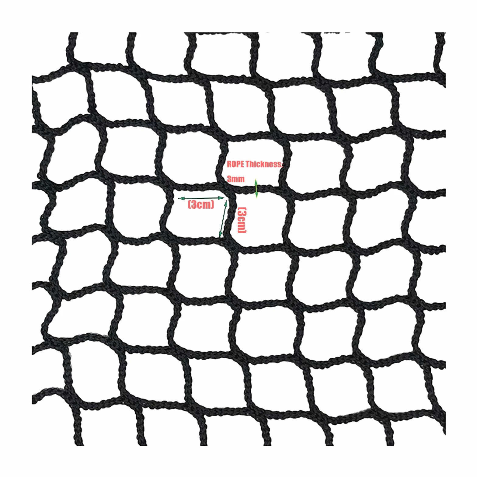 Redes De Protección Contra La Seguridad De La Espalda De Béisbol, Redes Deportivas, Red De Cuerda Protectora Multipropósito De Poliéster, Heavy duty knotless net, patio trasero movimiento (Size:1x10m)