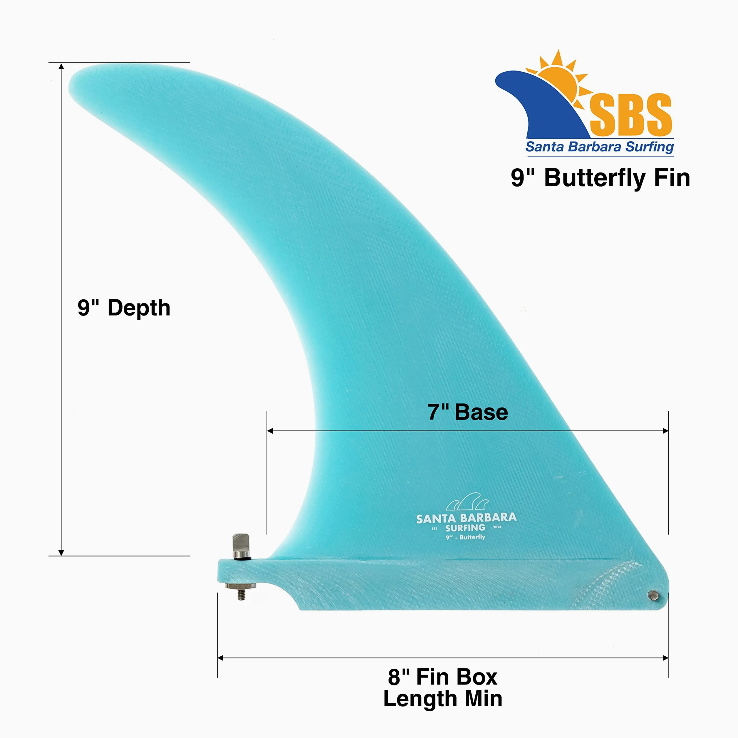 SBS Butterfly Longboard - Aleta Individual (9.0)
