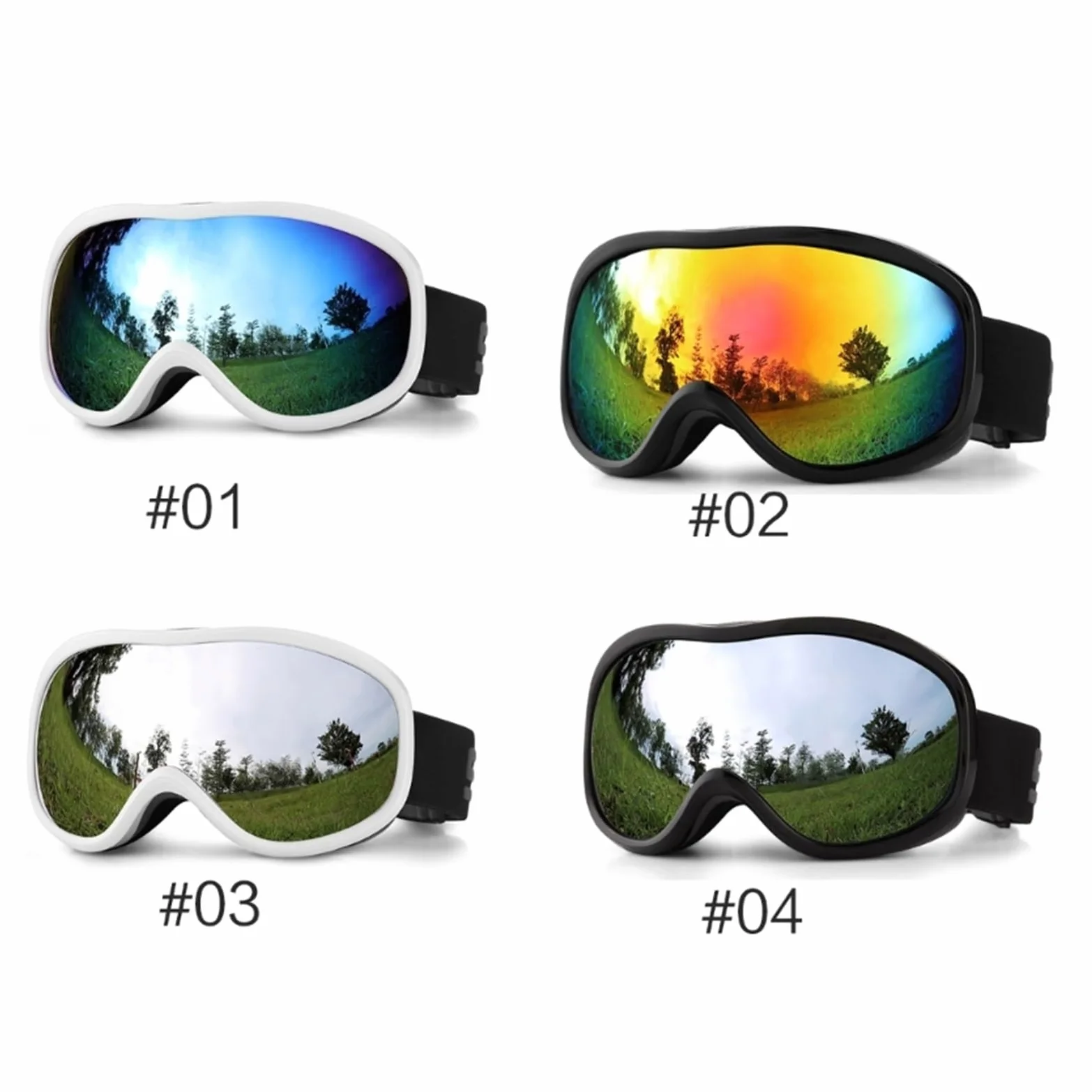 Gafas de esquí Gafas de Snowboard - Gafas de esquí de Doble Capa - Gafas de esquí antiniebla Gafas de Nieve y Viento Gafas Unisex para Exteriores (Color: 1) (1)
