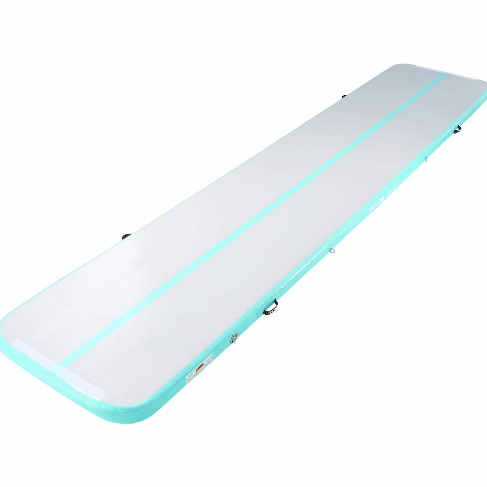 VEVOR Tapete Inflable de Gimnasia 4 Pulgadas con Bomba Eléctrica 16 Pies Verde Menta