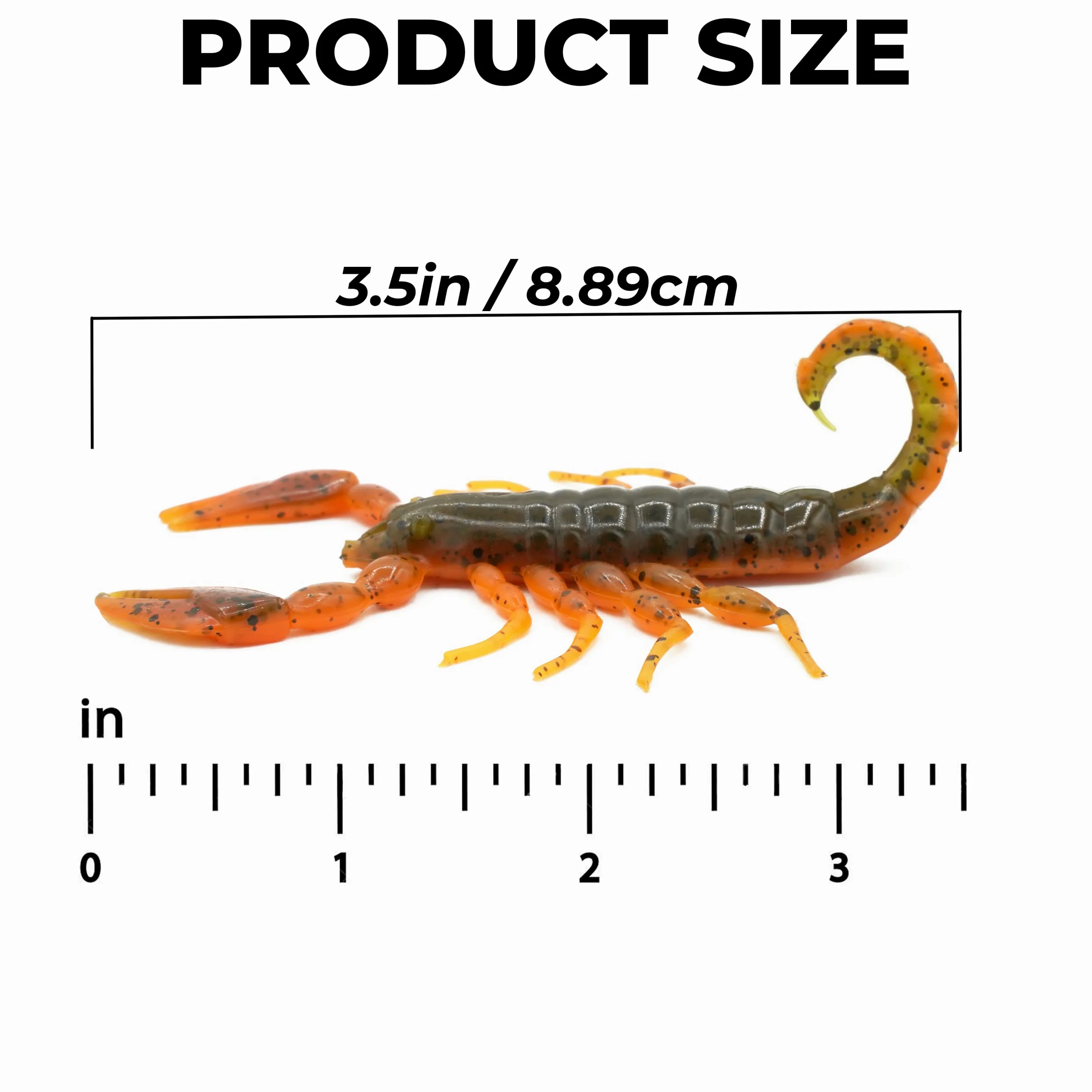 FRESHBAITZ Scorpion Sampler Kit | Señuelos de pesca de plástico suave para boca grande de agua dulce y lubina de boca pequeña, paquete de aparejos de pesca