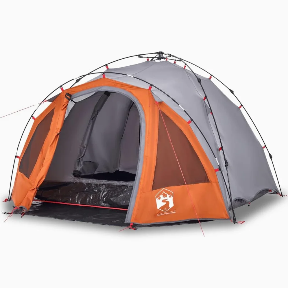 Tienda de campaña domo para personas verde, sistema de liberación rápida, poliéster impermeable con revestimiento de PU, tienda de campaña al aire libre xx,cm, fácilmente portátil, para aventuras de