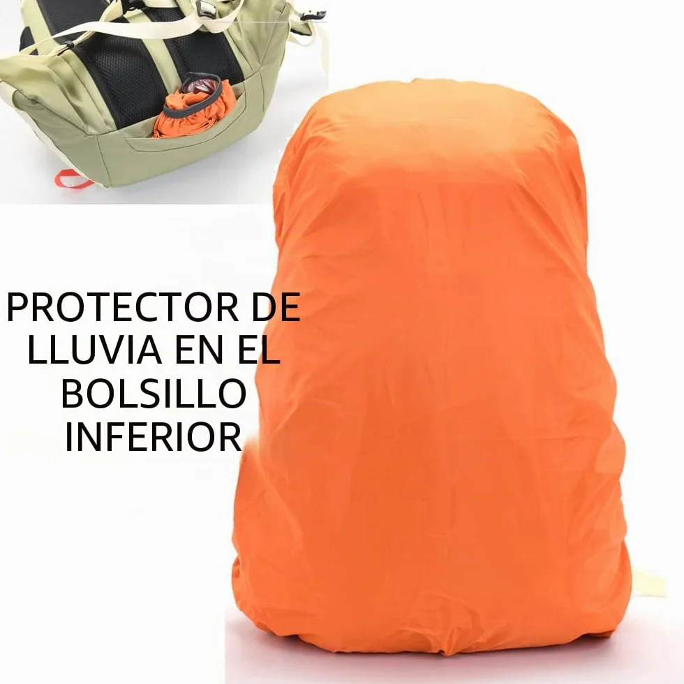 Bseash Mochila de Senderismo Impermeable 40L con Cubierta de Lluvia para Viaje Camping Escalada Esquí Ciclismo