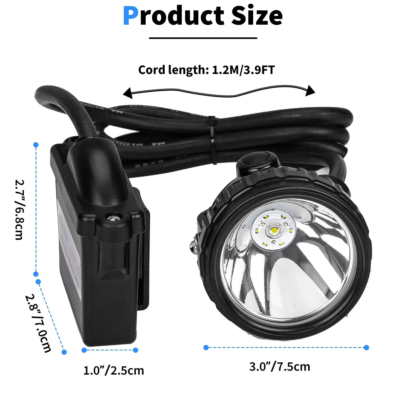 Safety Mining Light - Linterna frontal profesional recargable para minería, 1+6 LED superbrillante, a prueba de explosiones, impermeable, para mineros de carbón, caza de mapaches, camping, senderismo