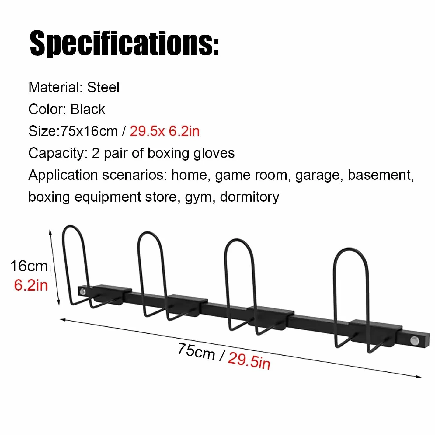 Estante de almacenamiento de guantes de boxeo, organizador de montaje en pared para equipos deportivos, soporte de exhibición multifuncional para gimnasio en casa, solución duradera y que ahorra