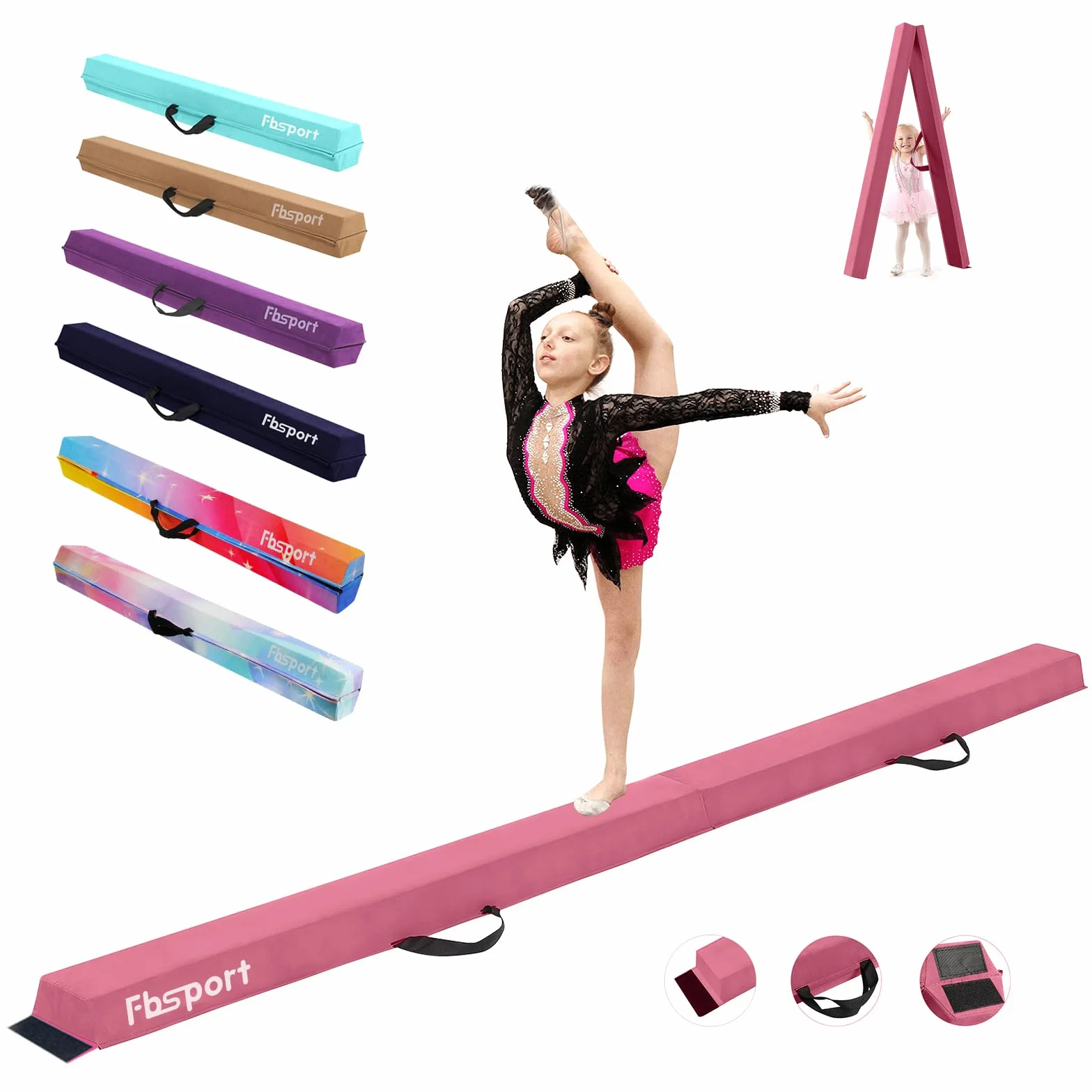 Viga de Equilibrio Plegable 240/270/300cm Gimnasia Infantil