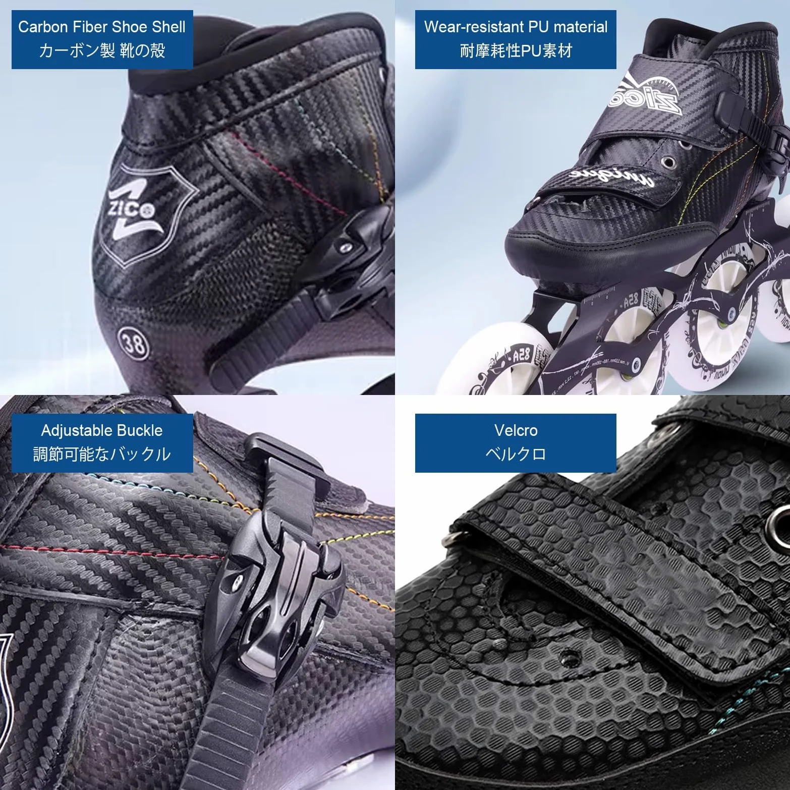 Patines De Velocidad En Línea Profesionales For Adultos, 4 Ruedas De 90-110 Mm, Una Sola Fila, Ajustables, Ligeros, For Principiantes Y Adolescentes, For Fitness, Unisex.