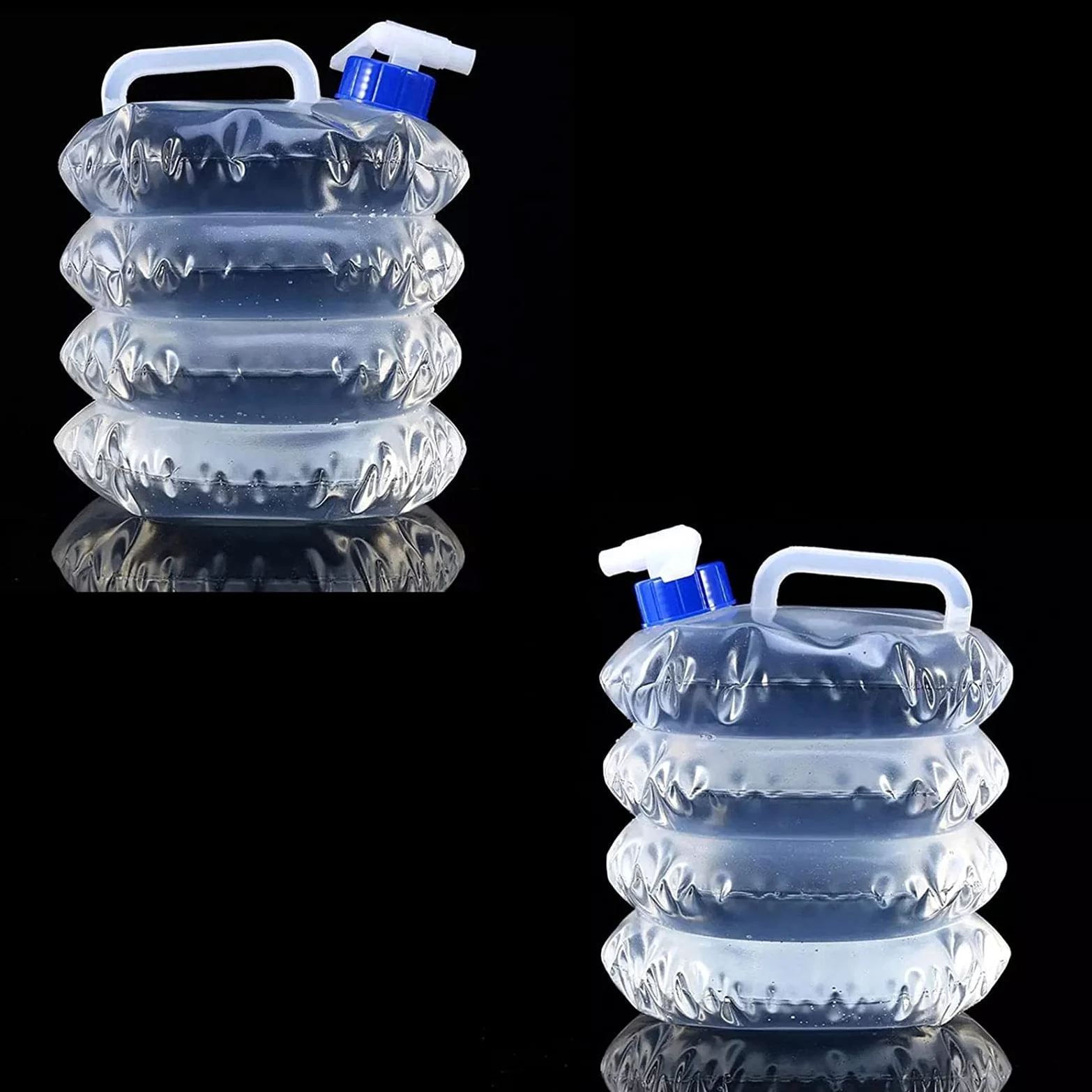 Contenedor de agua plegable, sin BPA, portátil, para camping, con grifo, cubo de agua plegable para actividades al aire libre, picnic, fiesta, barbacoa, pesca