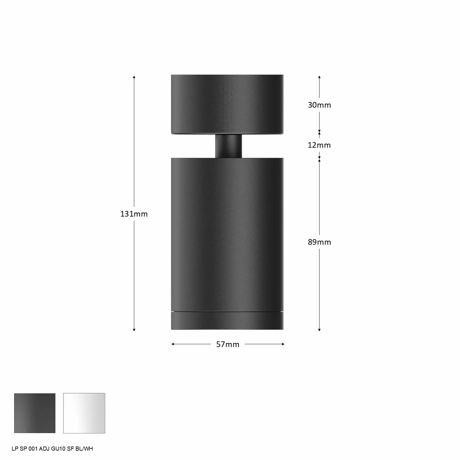TRAXON LUXPOINT Foco de Superficie Orientable GU10 Aplique Techo Aluminio Ajustable Iluminación Direccional Interior