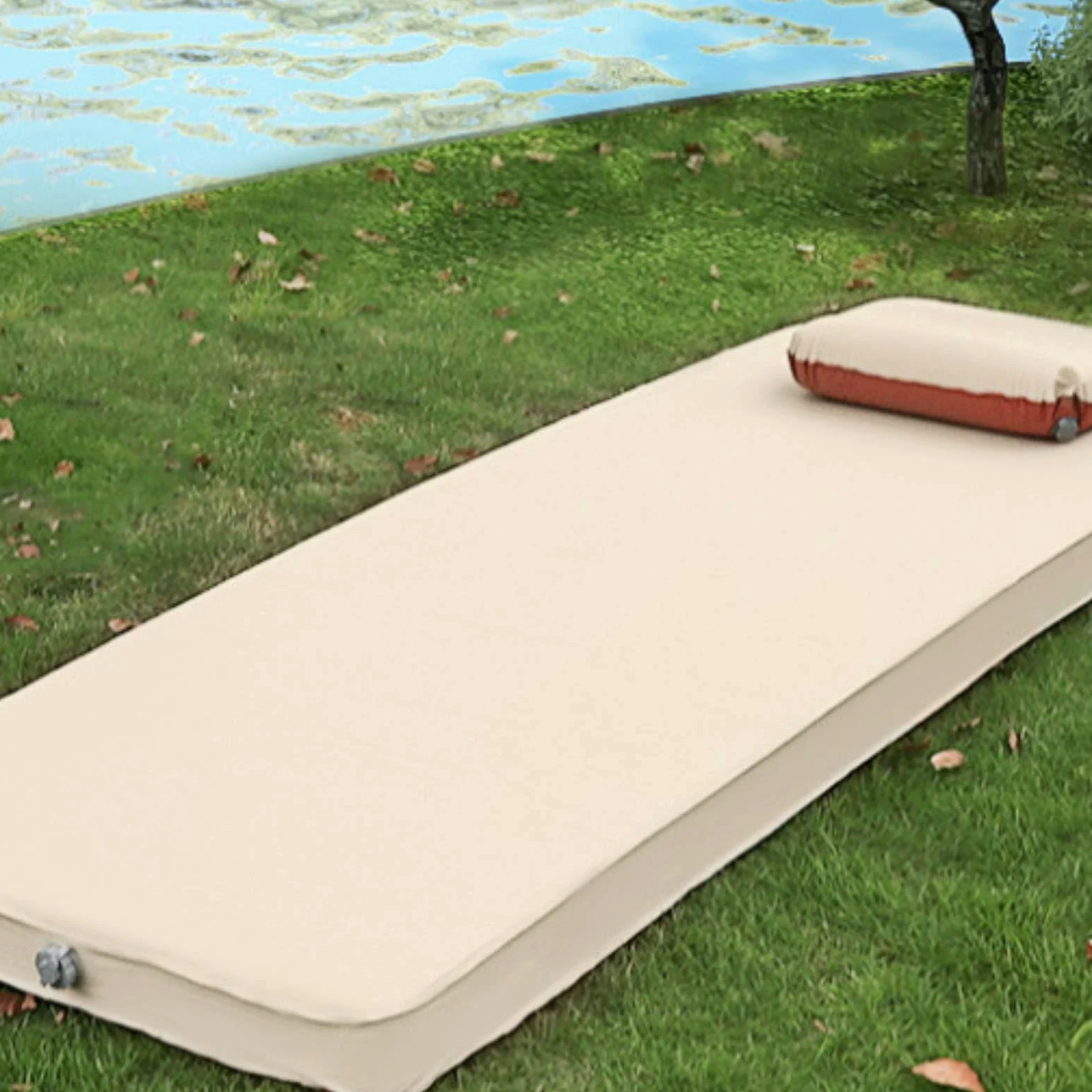 F Fityle Colchoneta Autoinflable Colchoneta Esterilla Aislante Almohadilla Dormir Confortable con Espuma y Válvula Resistente a la Humedad Portátil Adecuada para Camping Picnics Viajes