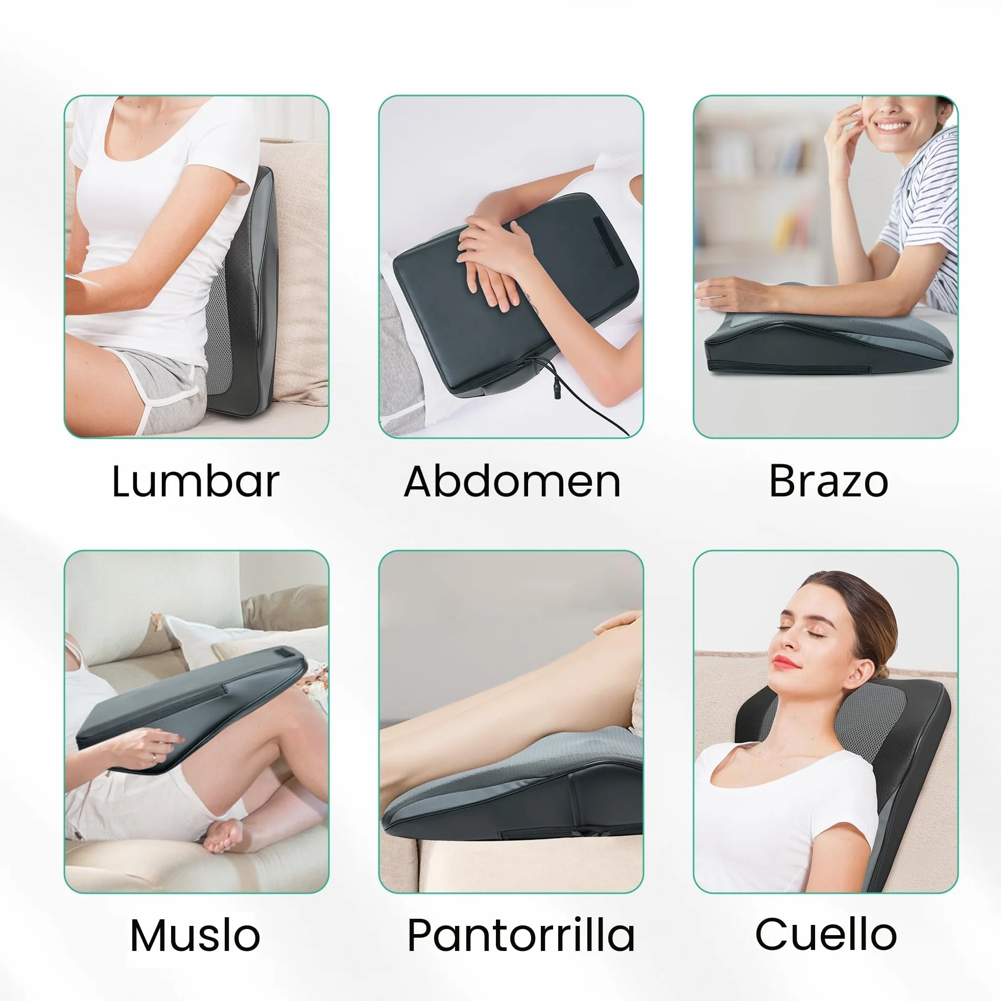 Snailax Masajeador Cervical y Espalda con Calor, Cojín de Masaje Shiatsu, Regalos para Mamá
