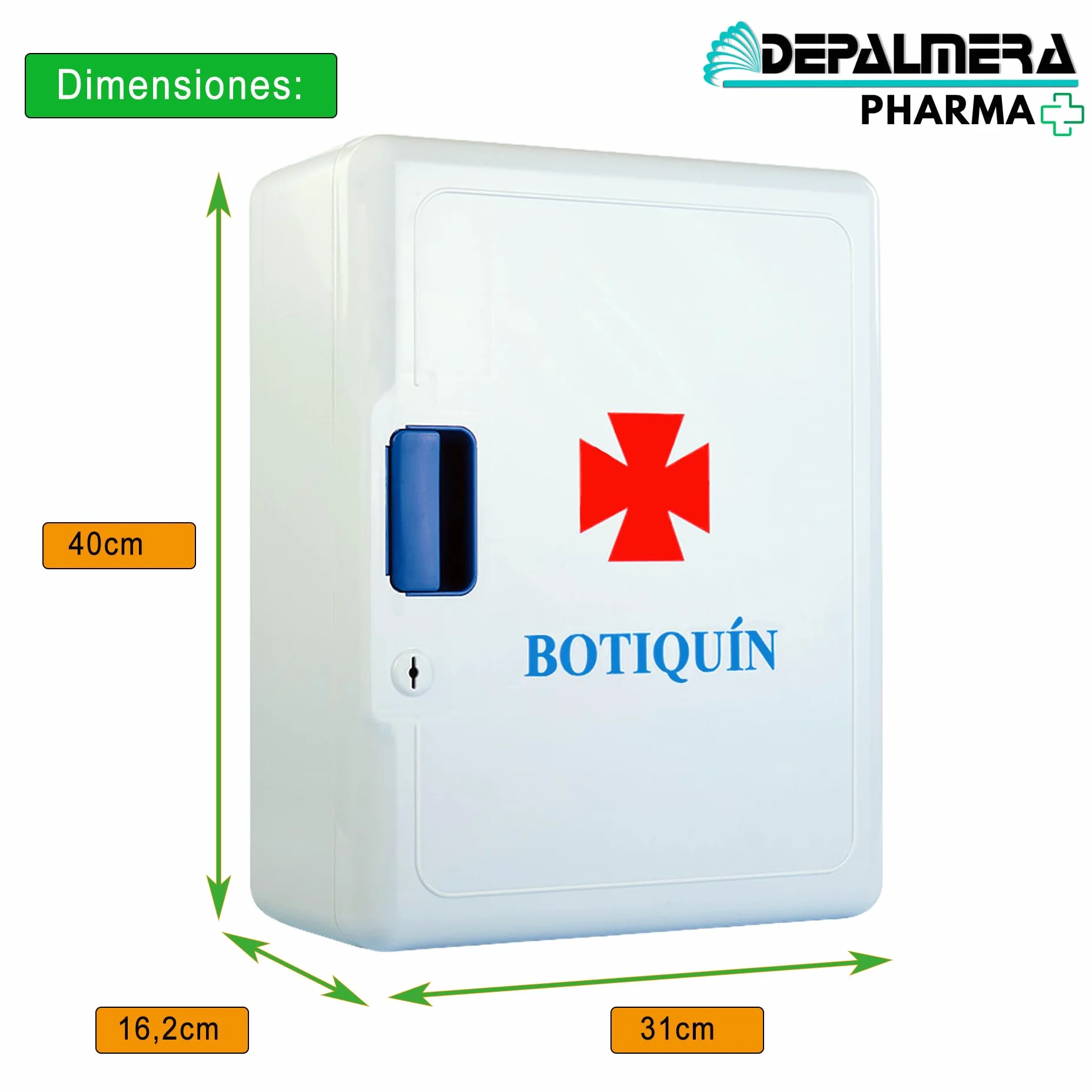 Pharma Armario Botiquin Primeros Auxilios Grande de Pared Homologado Completo