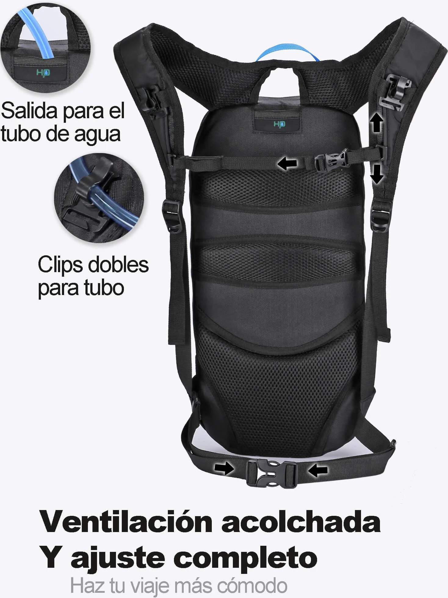 6L Mini Mochila Bicicleta Montaña Impermeable, Mochila Hidratación MTB con 2L Bolsa de Agua para Ciclismo Bici Running Trail Esquí Mochila Ligero Deportes