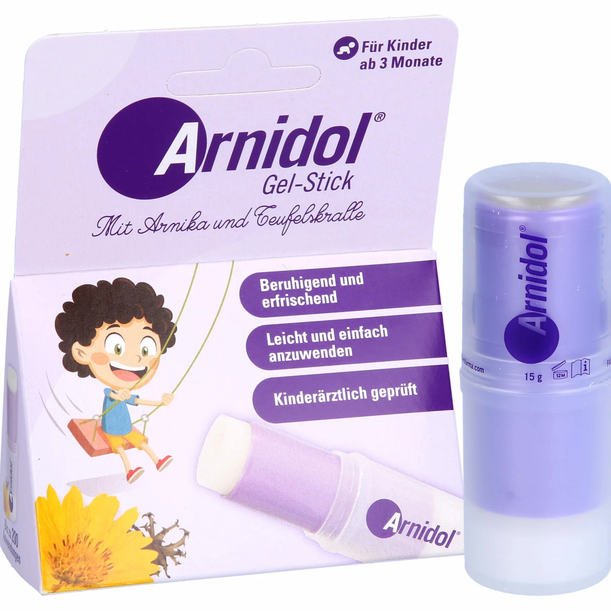 Arnidol Gel Stick Calma Refresca Reconforta Piel Efecto Frío Ingredientes Naturales Árnica Harpagofito 15 g