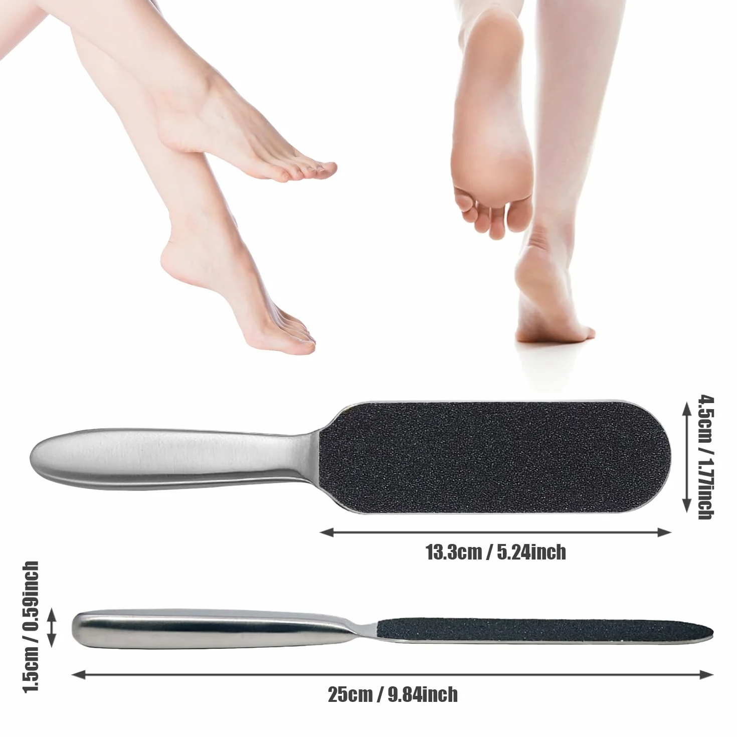 Removedor de Callos Acero Inoxidable Doble Cara para Pies Pedicura