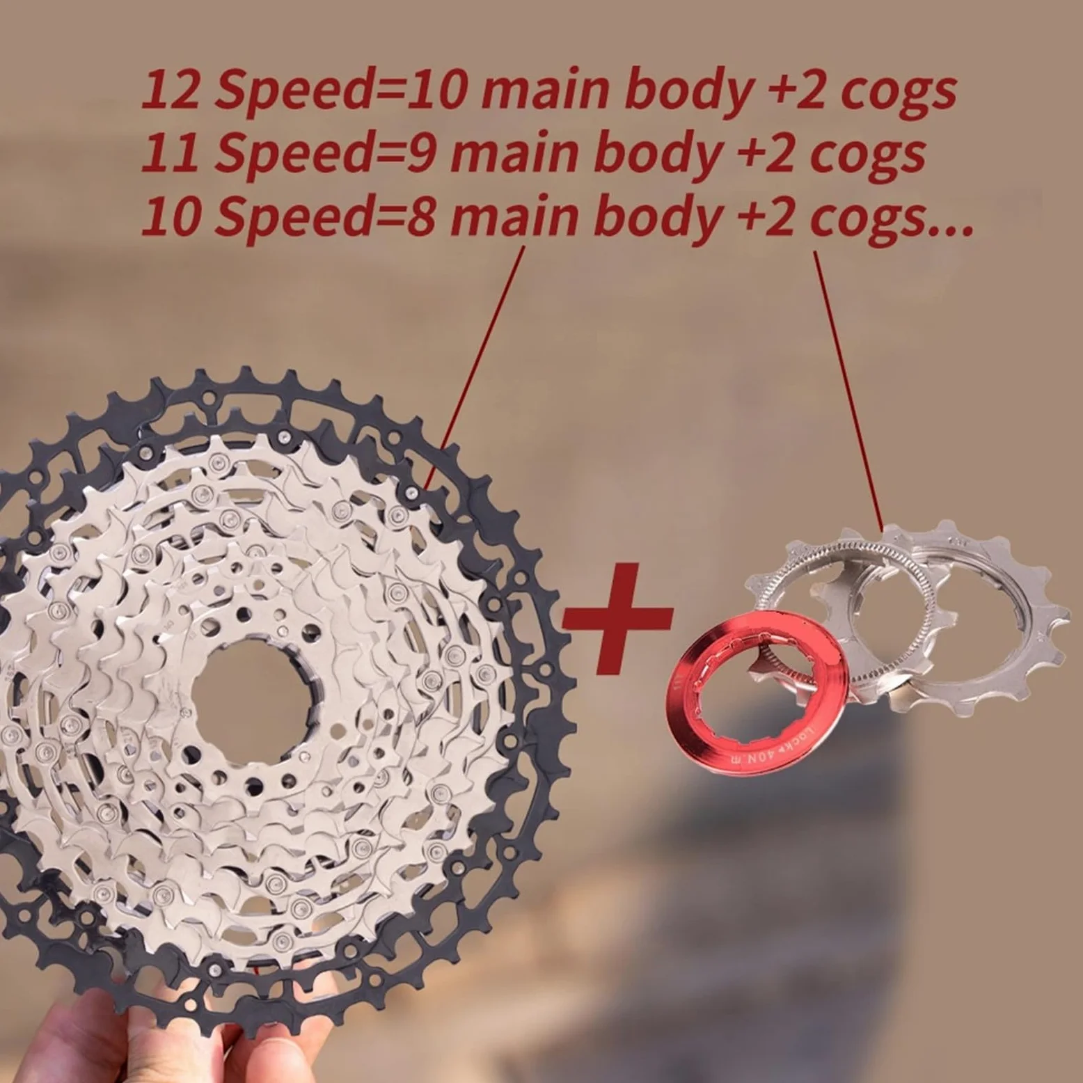 Genérico Compatible con Casete MTB ZTTO De 10 Velocidades 11-50T | Se adapta a cuerpos de rueda libre HG; El amplio rango de 11-50T admite subidas empinadas y terrenos ondulados.