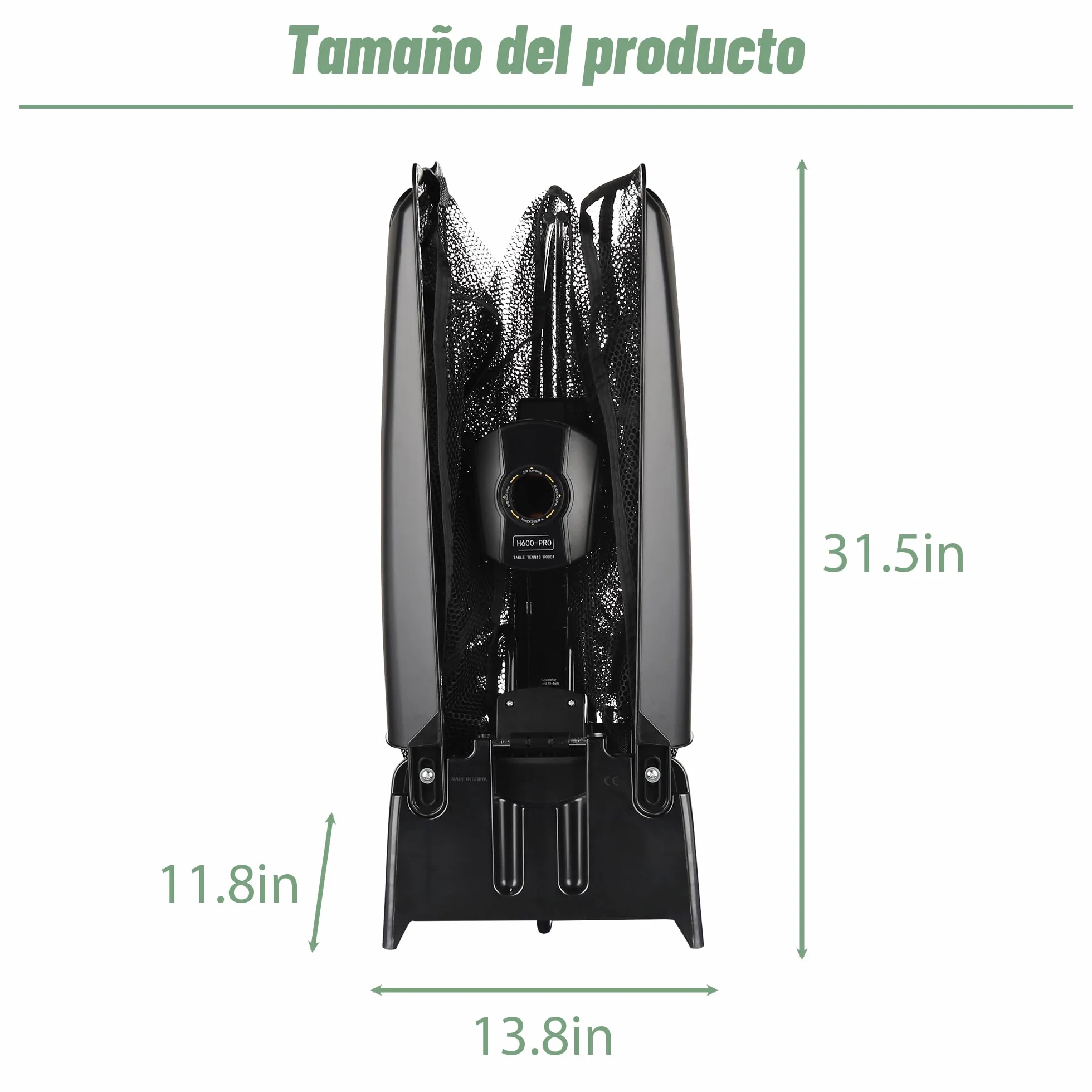Robot de tenis de mesa con red, máquina automática de tenis de mesa para entrenamiento y ejercicio con mando a distancia, CE/CCC