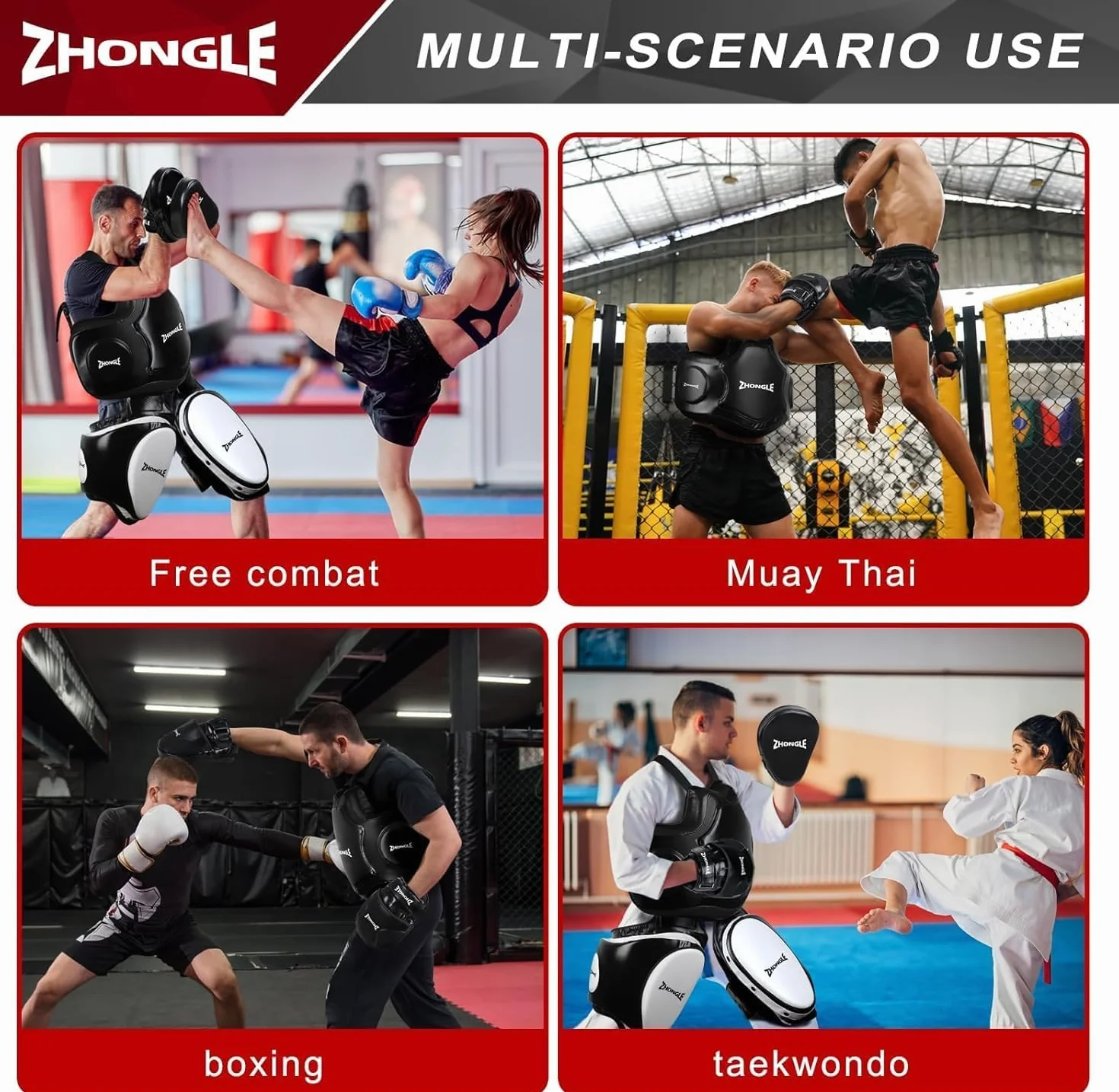 Protector de Cuerpo de Boxeo Profesional de Cuero, Chaleco de Entrenador, Almohadilla para Bateador Pesado