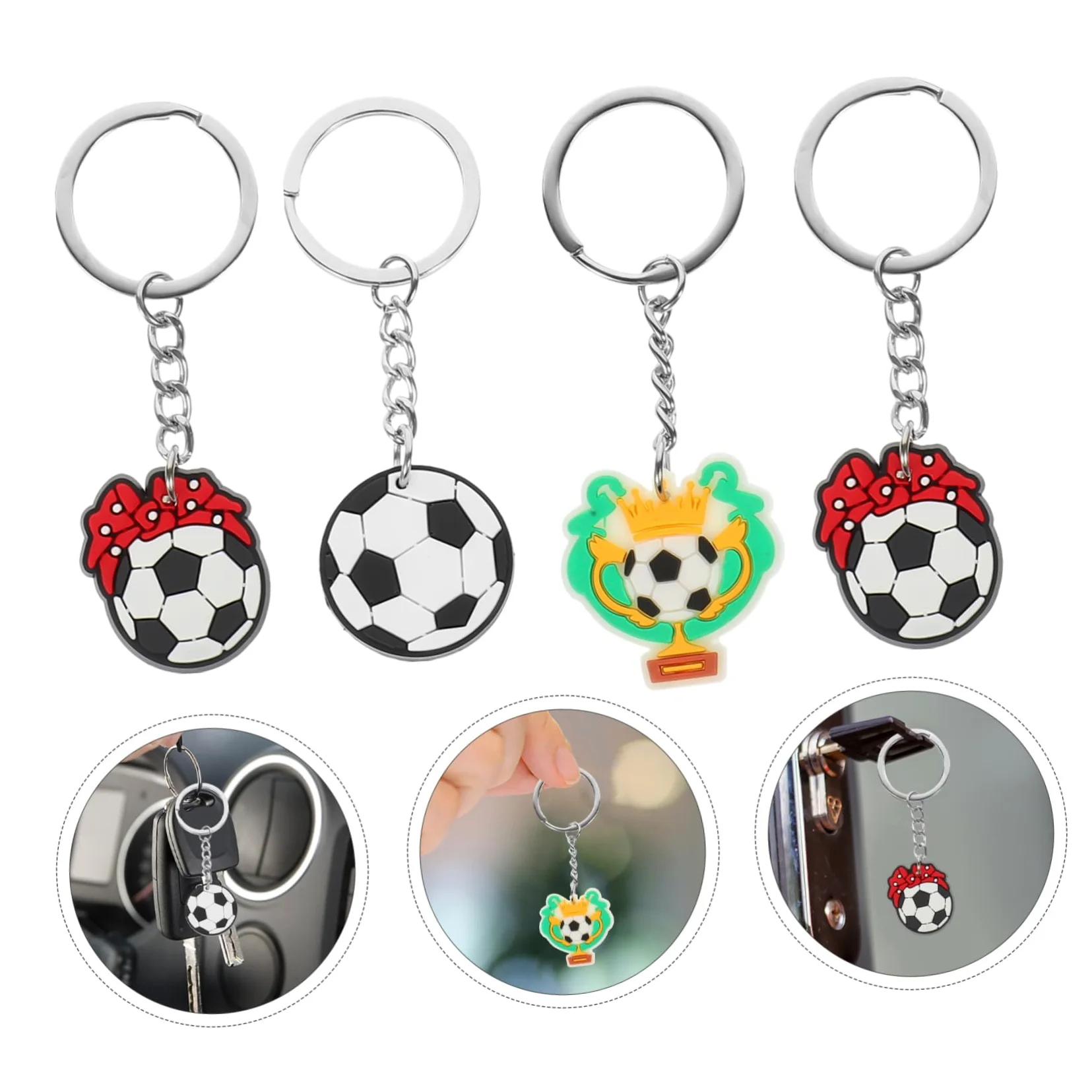 TOYANDONA Llavero Pelota Deportiva Colgantes De Llavero De Fútbol Pequeño Llavero Decorativo Adornos Colgantes De Mochila Llavero Novedad Pegamento Blando De Pvc