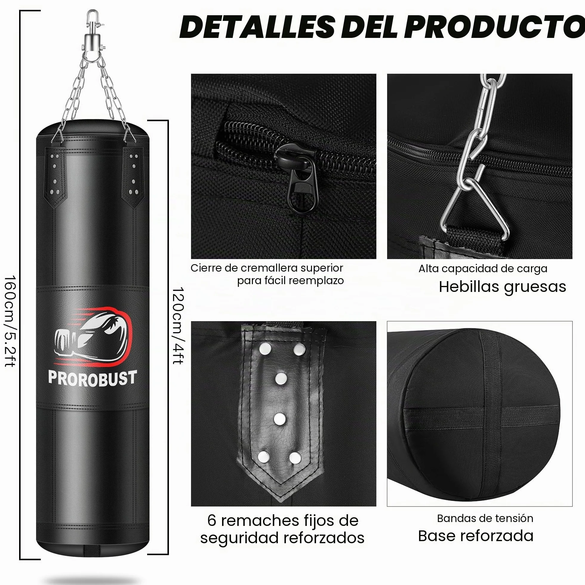 Saco de Boxeo para Adultos, Juego de Saco de Boxeo Pesado Oxford con Guantes de 12 onzas para Artes Marciales Mixtas, Kickboxing, Boxeo, Karate, Gimnasio en casa, Entrenamiento (sin