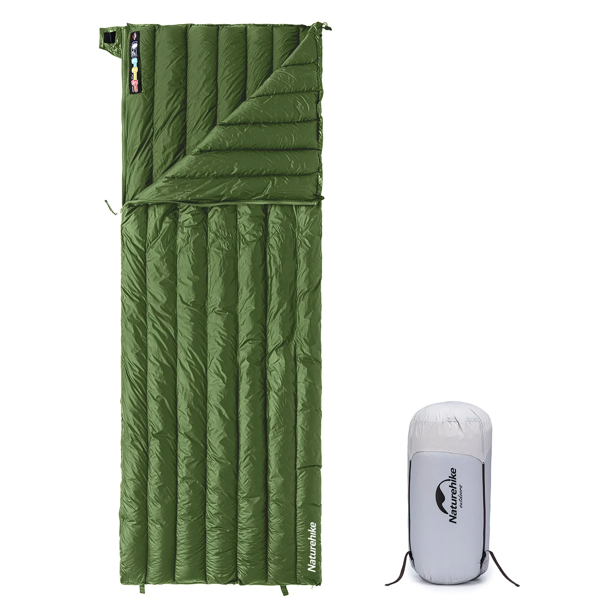 Naturehike Saco de Dormir Ultraligero y Envolvente para Adultos, 3-4 Estaciones, Saco de Dormir Impermeable para Camping, Senderismo, montañismo, Interior, Exterior, plumón de Pato
