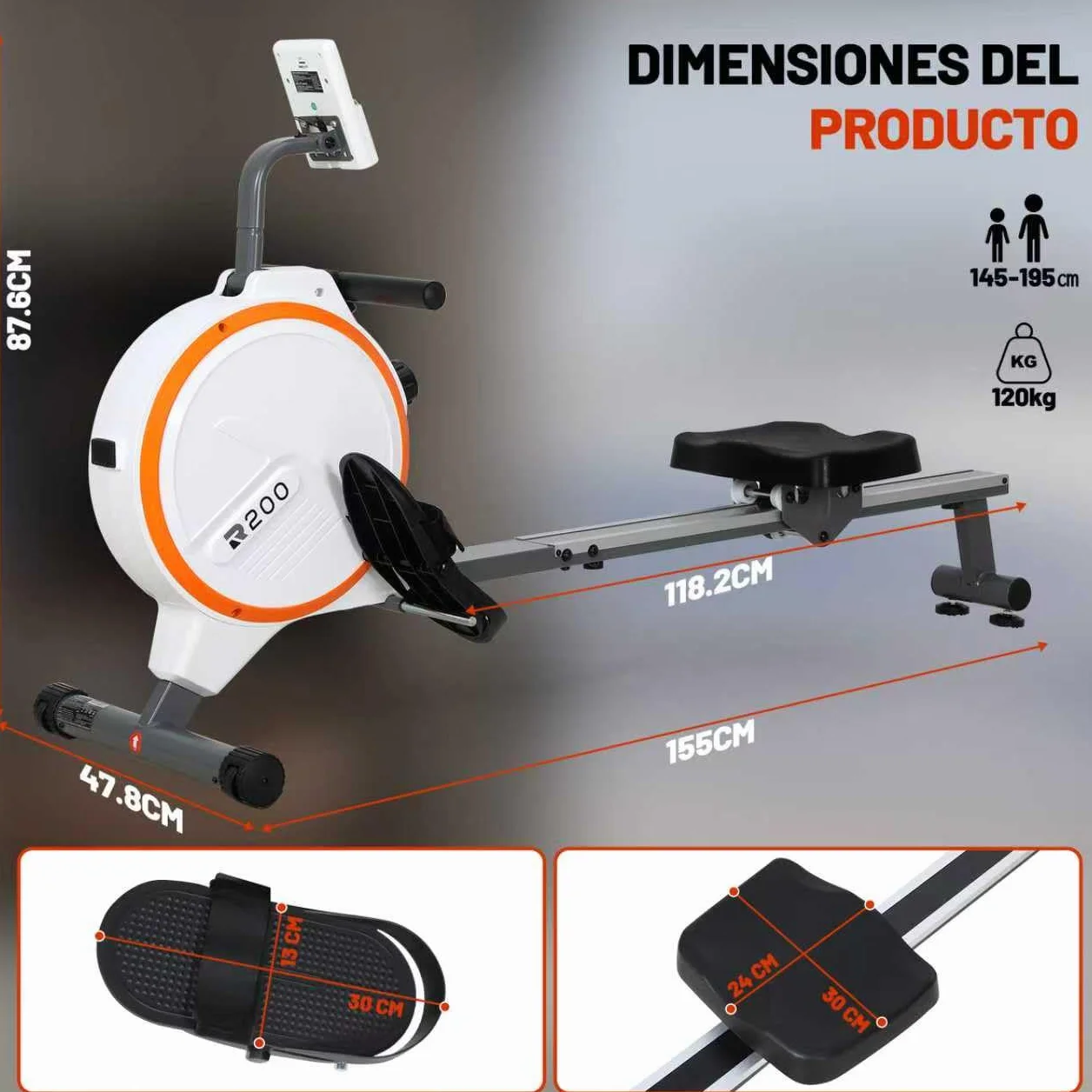 Máquina De Remo para Casa, Máquina Remo Magnético con 16 Niveles de Resistencia, Pantalla LCD, Maquina De Remo para Casa súper silenciosa, Rowing Machine Remo Fitness Gym En Casa