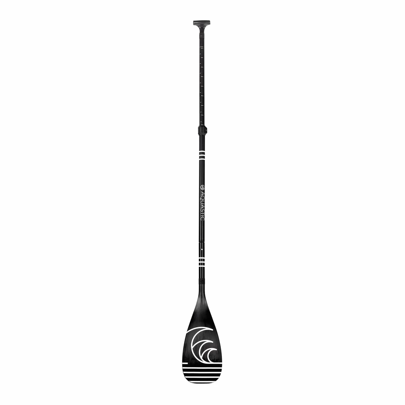 AQUASTIC, Remo Sup AQS-SPD de 3 Piezas Ajustable de Aluminio Reforzado con Fibra de Vidrio polea Resistente Negro