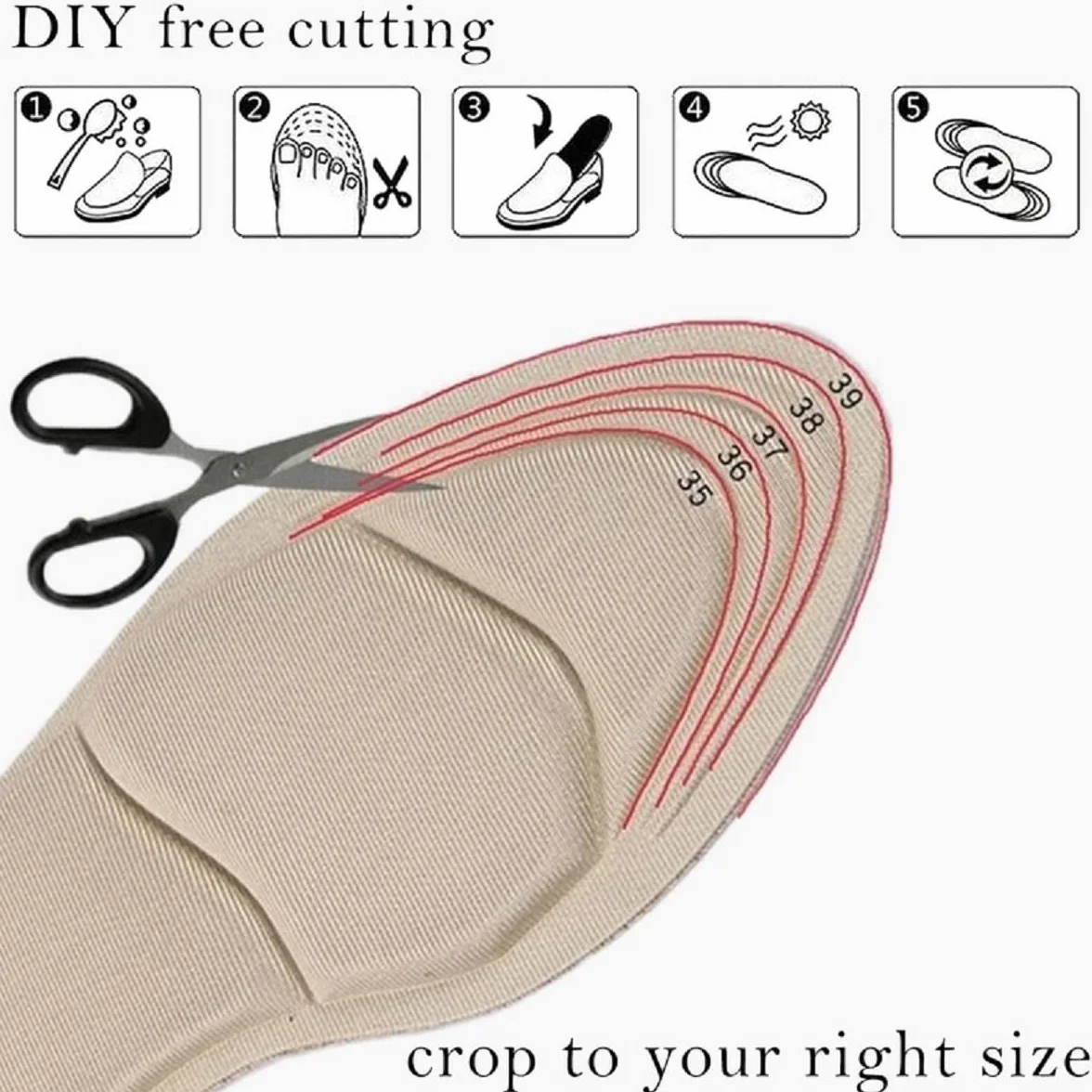 Plantillas Invisibles Viscoelásticas para Tacones Mujer con Protector de Talón Autoadhesivas Antirozaduras Beige