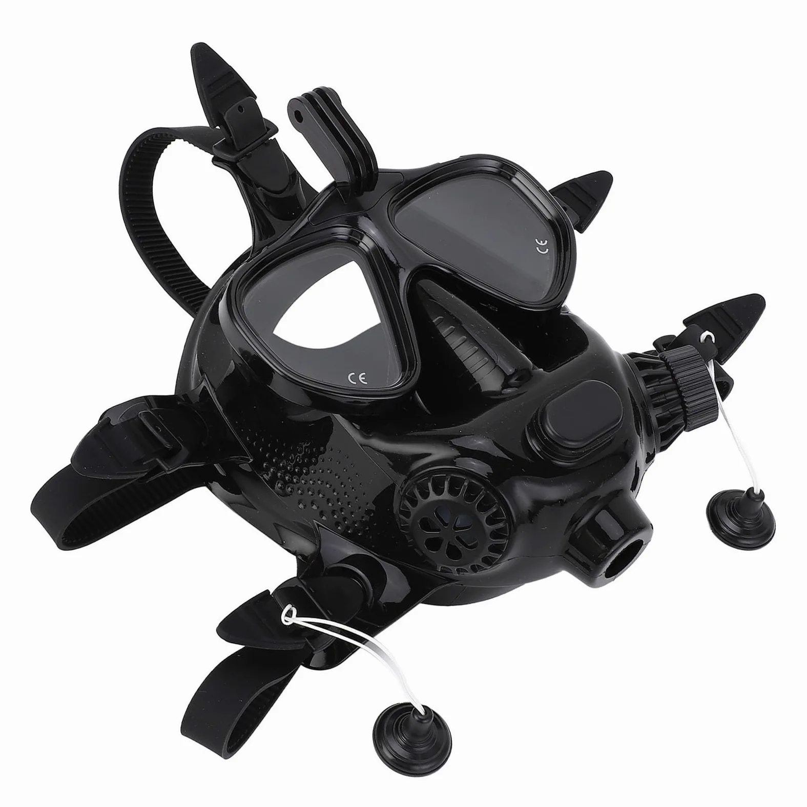 Gafas de Snorkel de Cara Completa Antivaho, Gafas de Buceo a Prueba de Fugas con Soporte para Cámara para Buceo, Vista Panorámica de 180° con Material de Silicona para