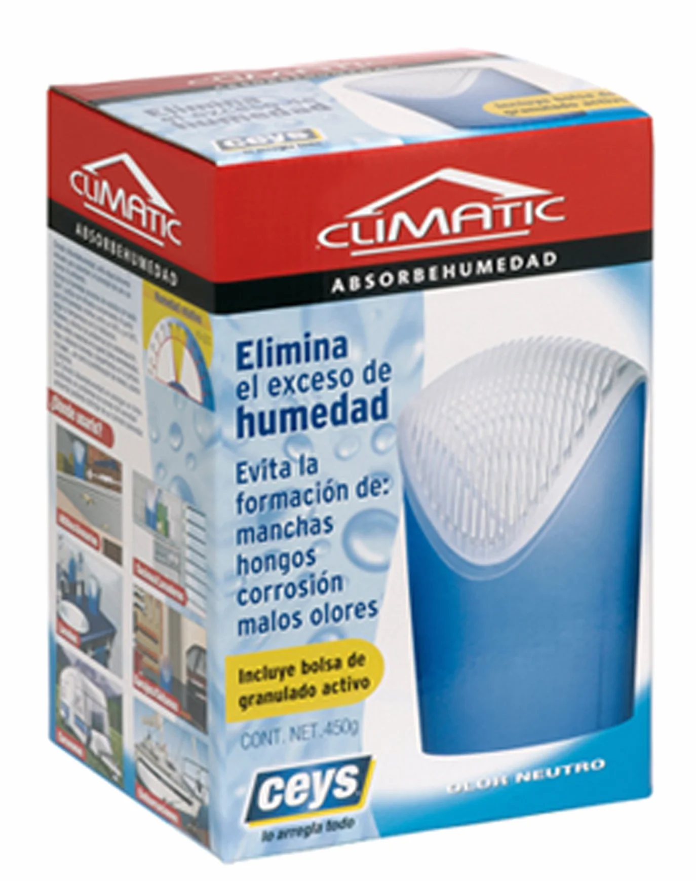 PASO Climatic Humibox Absorbehumedad Antihumedad Elimina Exceso Humedad Hongos Malos Olores 450g