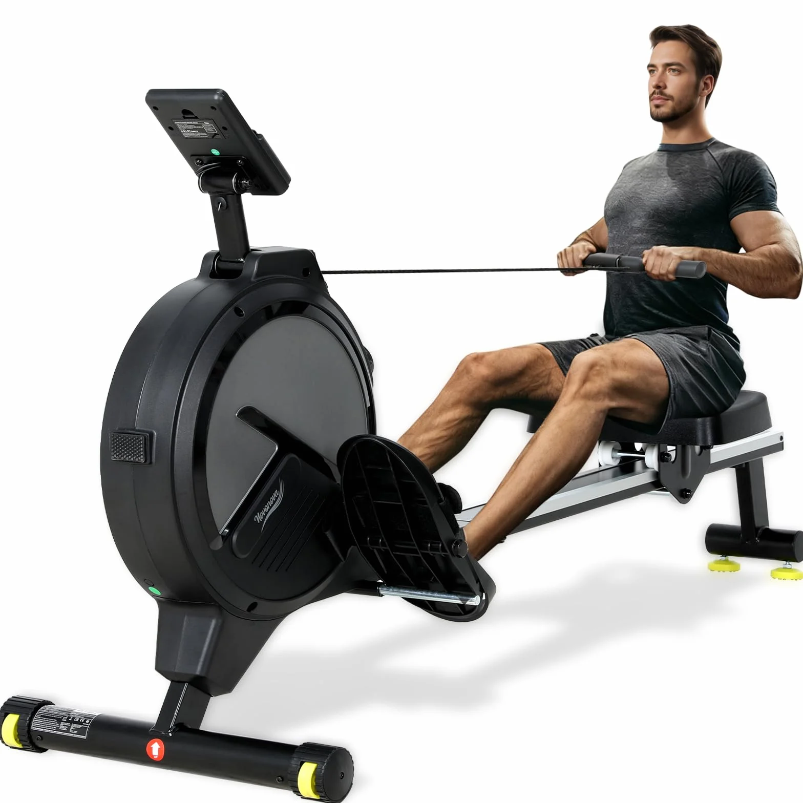 Máquina de Remo para casa, Máquina Remo casa con 16 Niveles de Resistencia, Pantalla LCD, Rowing Machine Magnético súper silenciosa, Nuevo Diseño, Mquina De Remo Profesional Gym En Casa