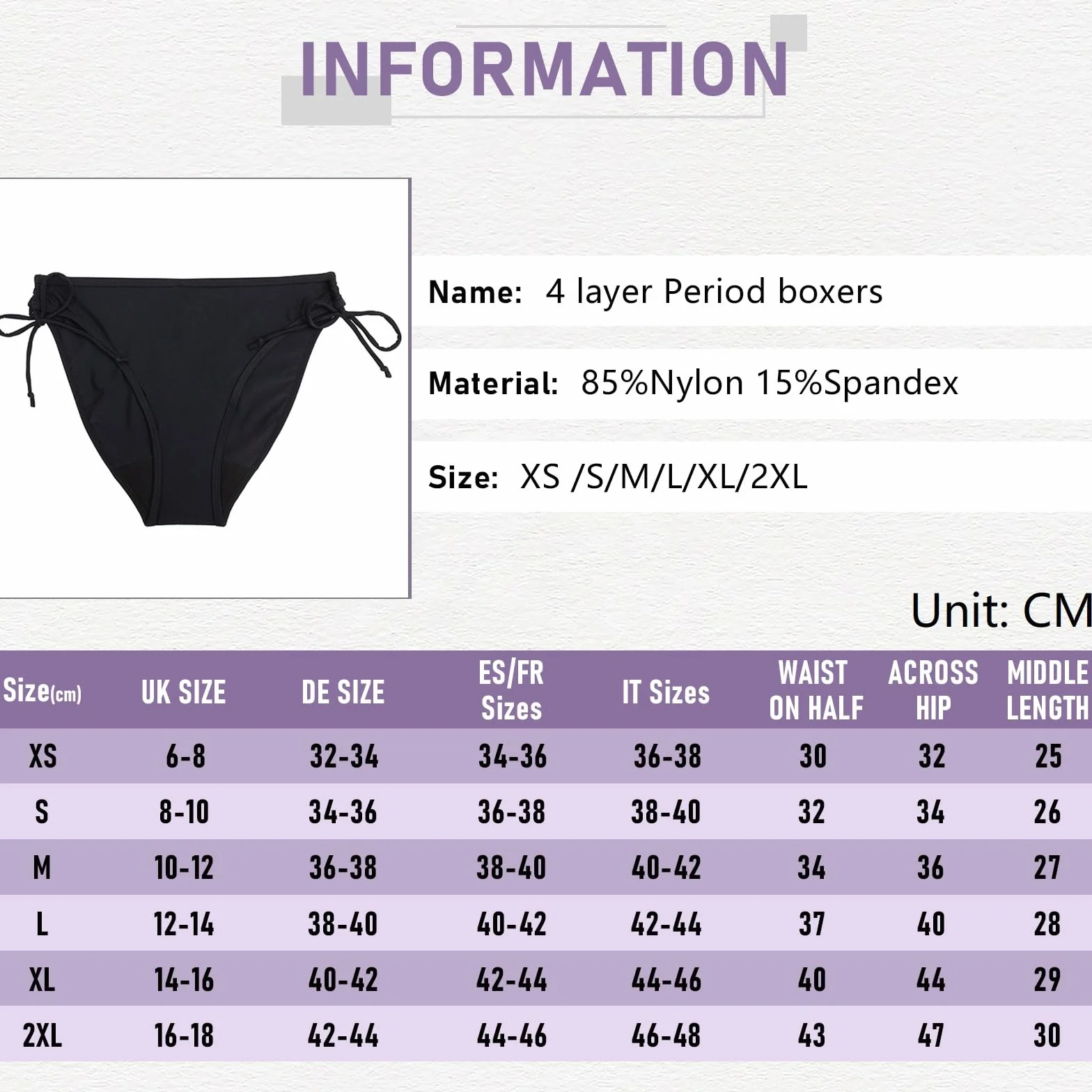 Bikini Menstrual Mujer Ropa Interior a Prueba de Fugas Natación Traje Baño Cintura Baja