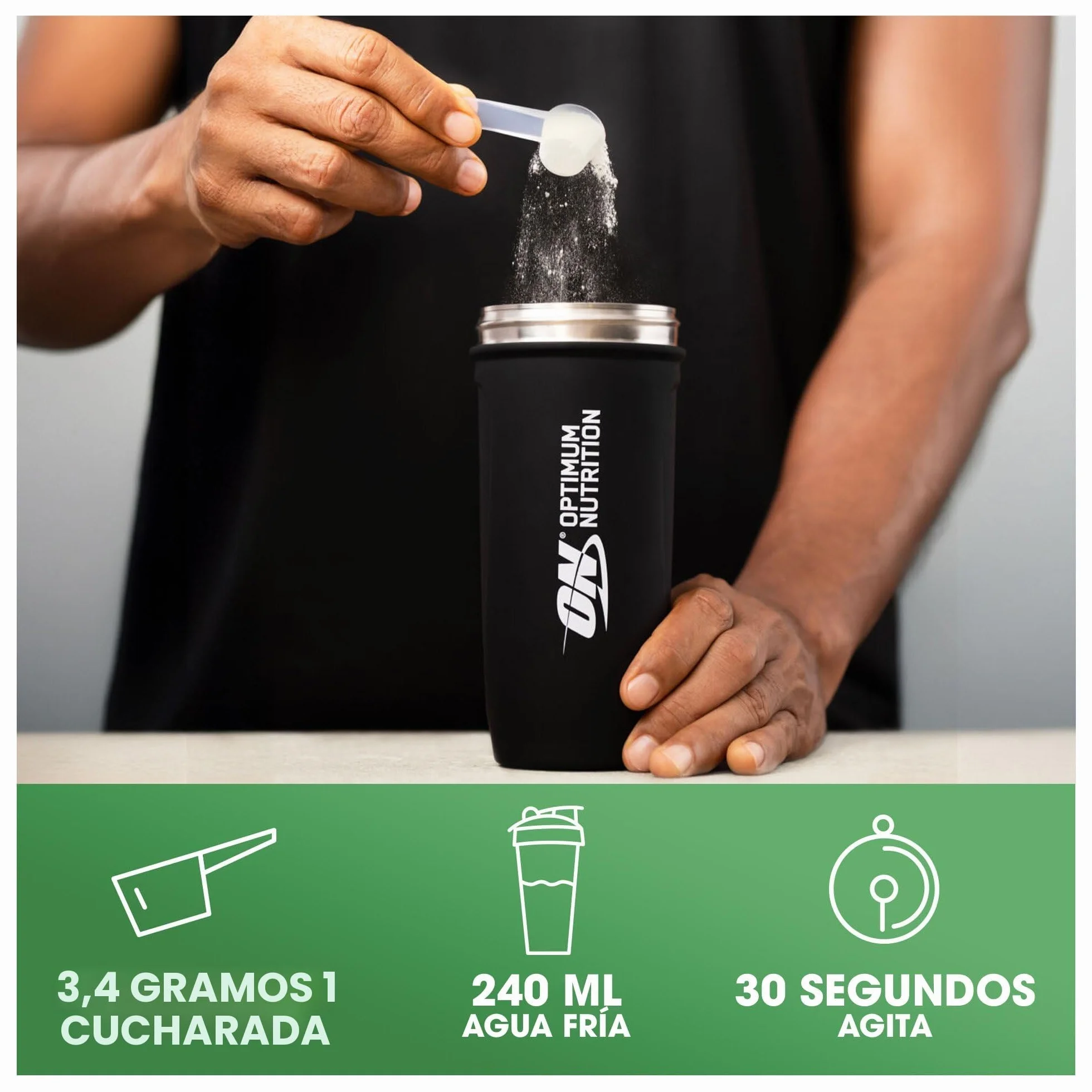 Optimum Nutrition Creatina Micronizada en Polvo Sin Sabor 634g 186 Servicios