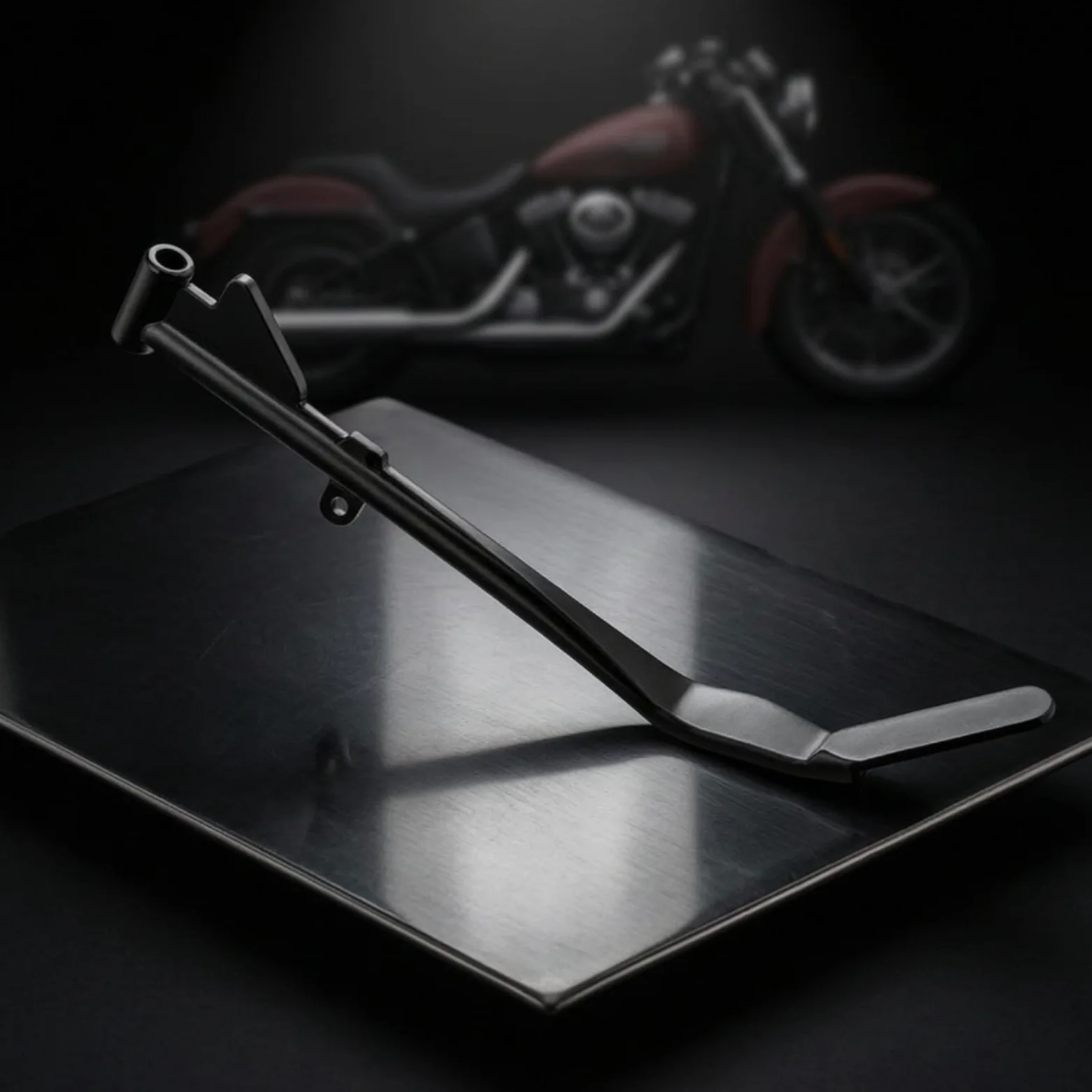 Soporte Lateral para Motocicleta Caballete Pata Béquille Base Estable Metal Reemplazo Compatible Sport Bike Adecuado para Estacionamiento Diario Taller