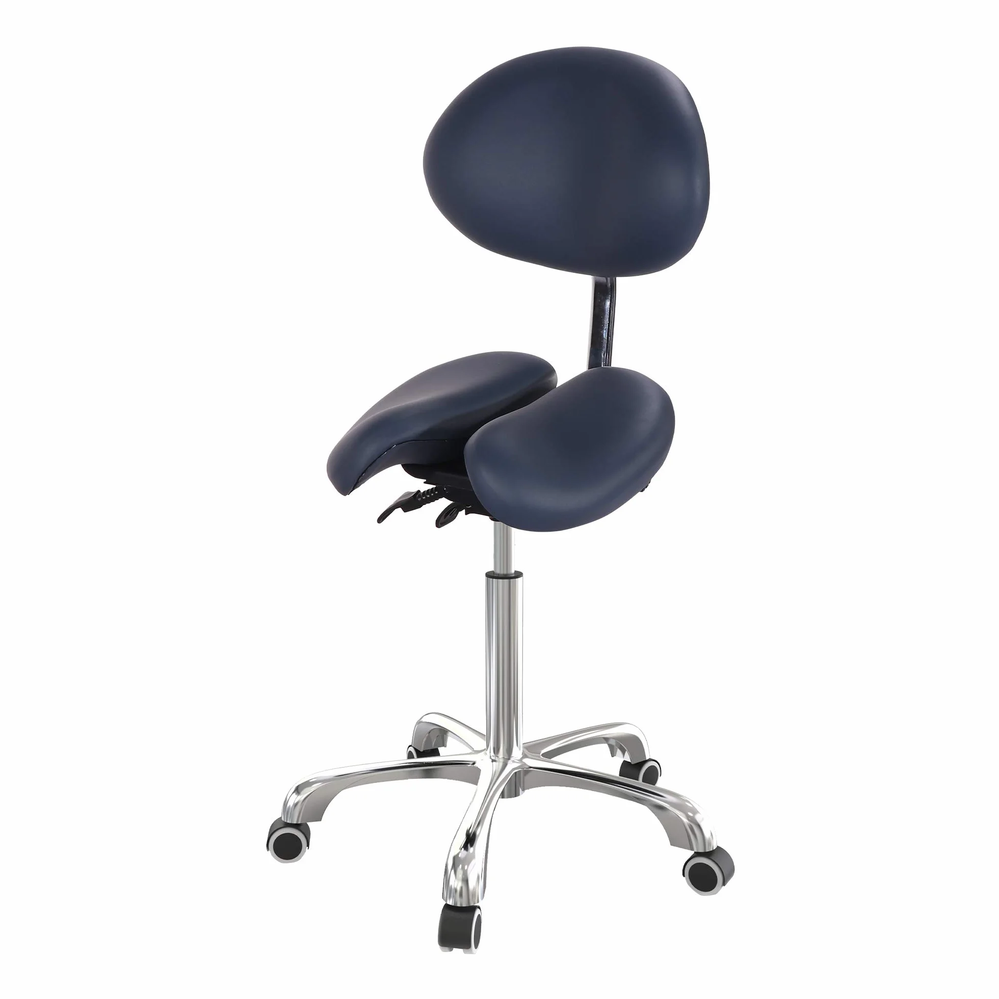Master Massage Taburete ergonómico con Respaldo y Dos Opciones de inclinación Azul Real