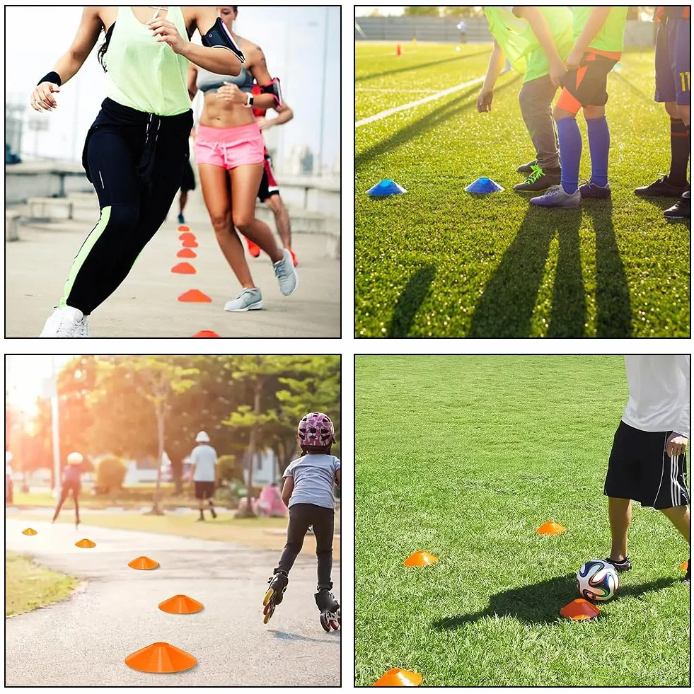 Conos Entrenamiento,Juego de Conos de Fútbol,Conos Marcadores,Conos Agilidad Redondos,Conos de Disco para Entrenamiento,para Entrenamiento de Fútbol y Marcado de Canchas