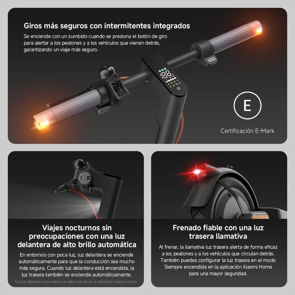 Xiaomi Scooter 5 Series ES Patinete Eléctrico Potencia Máxima 1000W Autonomía 20KM Ruedas 8,5" DGT