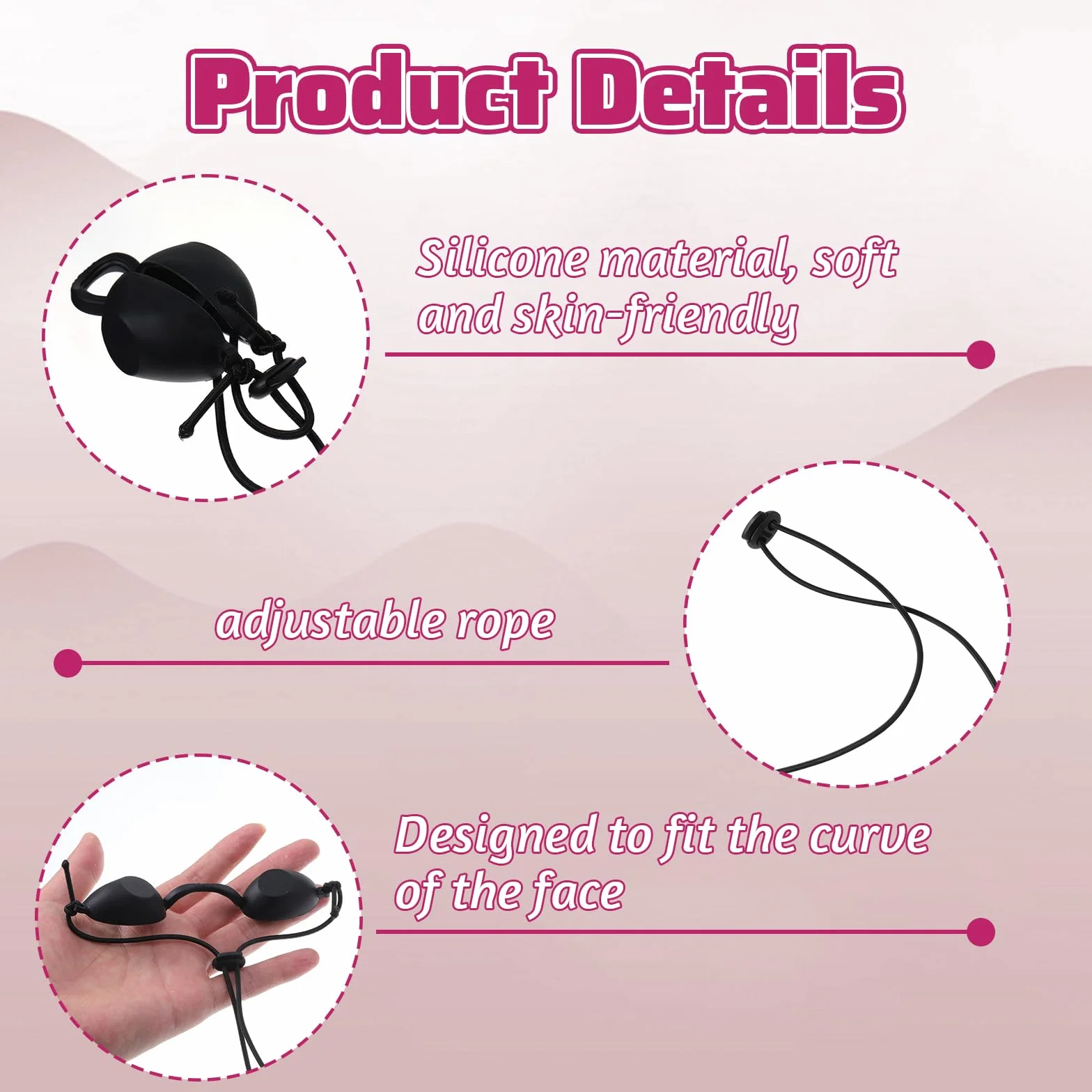 Gafas de solárium protección UV bronceado LED negro