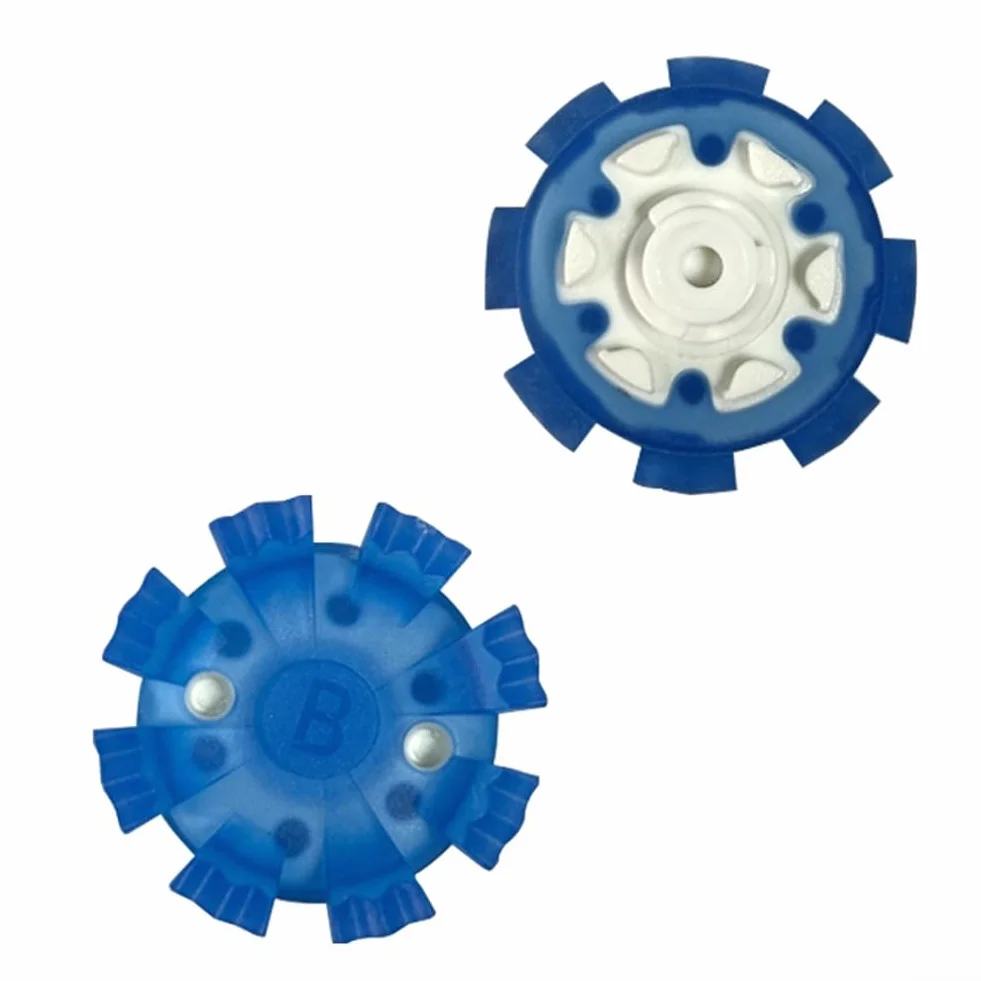 Twist 3.0 - Juego de 16 tacos de goma para zapatos de golf diseñados para uso en cursos de múltiples condiciones (azul-blanco)