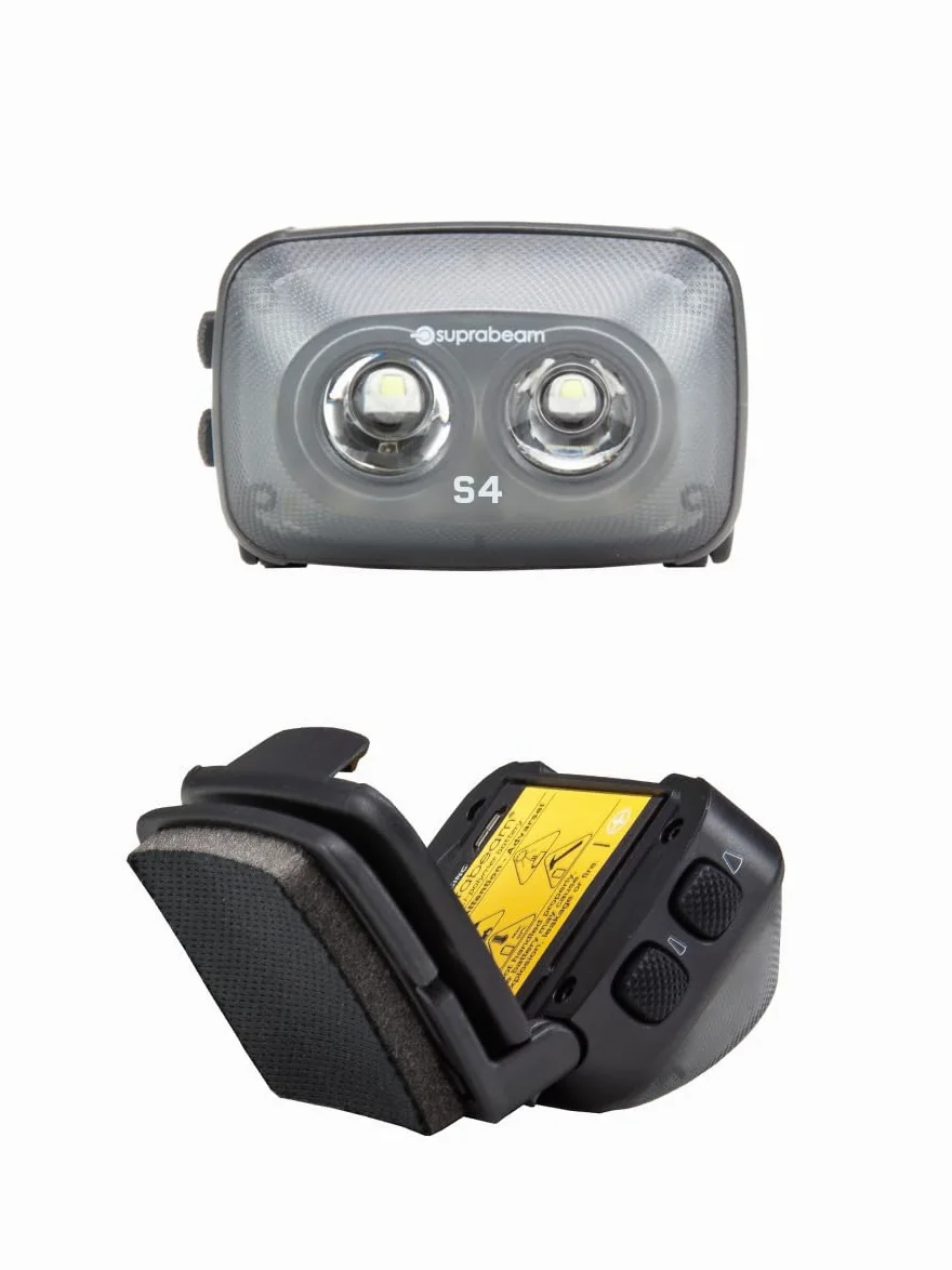 Suprabeam Linterna frontal LED recargable S4, 750 lúmenes, óptica dual y compatible con soporte para casco