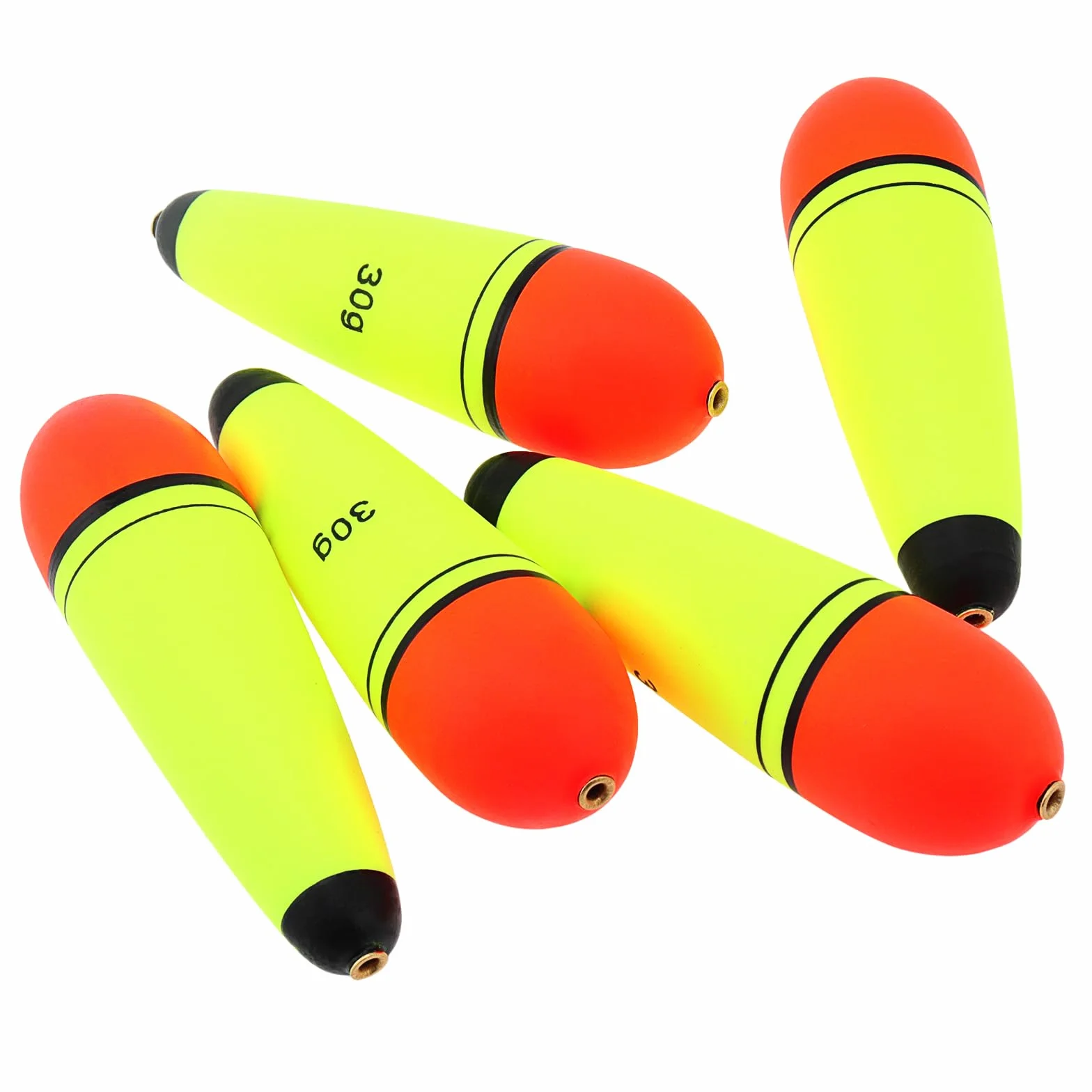 Bobbers de pesca flotadores de espuma EVA con peso, flotadores de pesca, boya de pesca deslizante, boya de pesca para agua dulce y salada (5 unidades de 30 g)