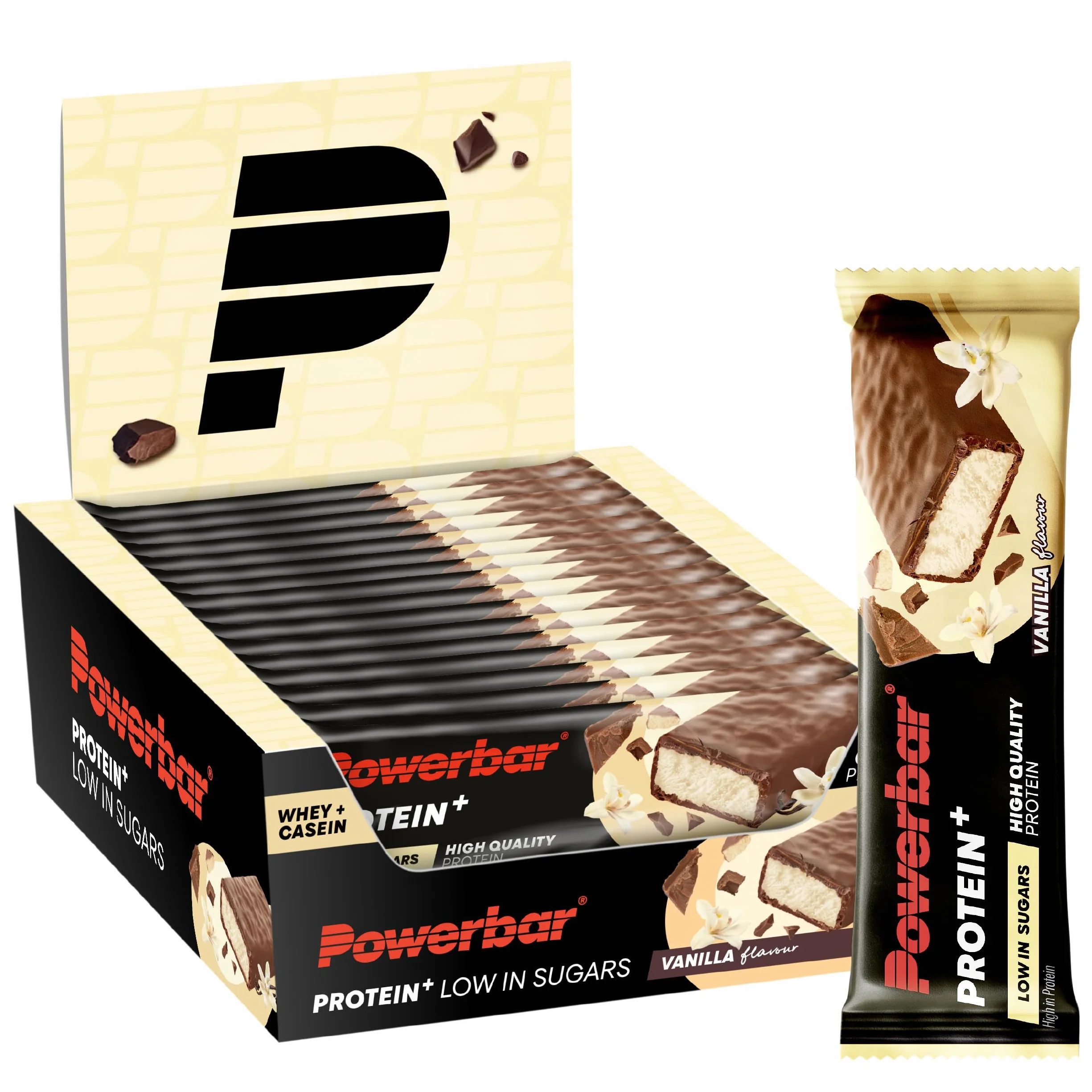 Powerbar Protein Plus Low Sugar Vanilla 16x35g Barrita alta en proteínas baja en azúcar