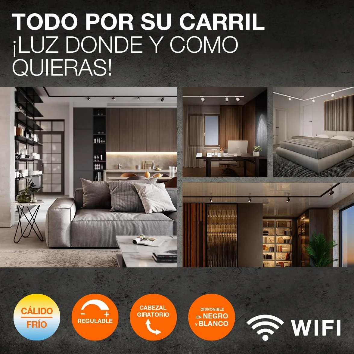 LEDVANCE Cabezal luminaria carril TRACKLIGHT GU10 blanco IP20 WiFi inteligente loft