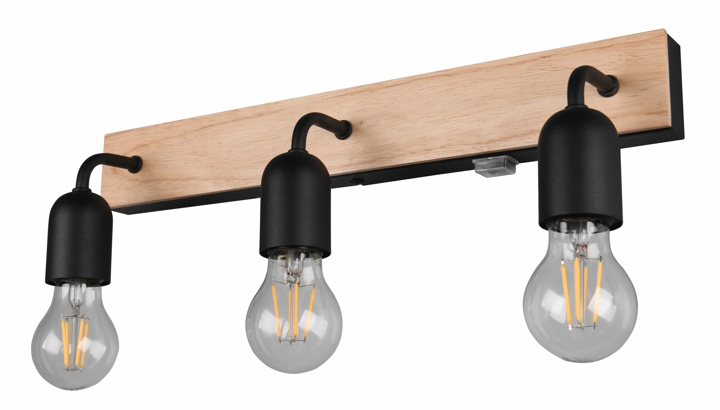 Trio Leuchten Aplique de baño ARTURO 284470332 metal negro mate madera natural E27