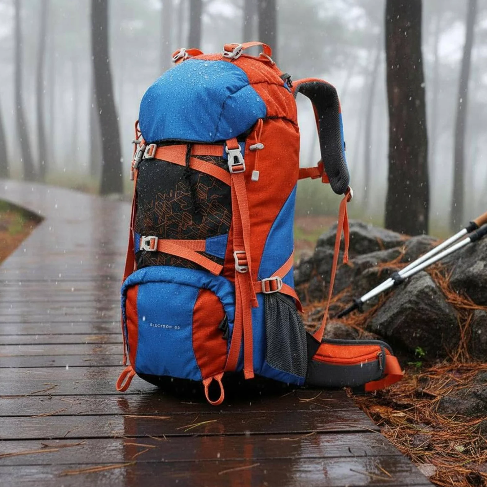 Baoblaze Mochila de Senderismo Mochila de Camping Mochila Impermeable Mochila de Trekking con Nylon y Silbato de Emergencia Tirantes Acolchados y, Verde, Verde Militar