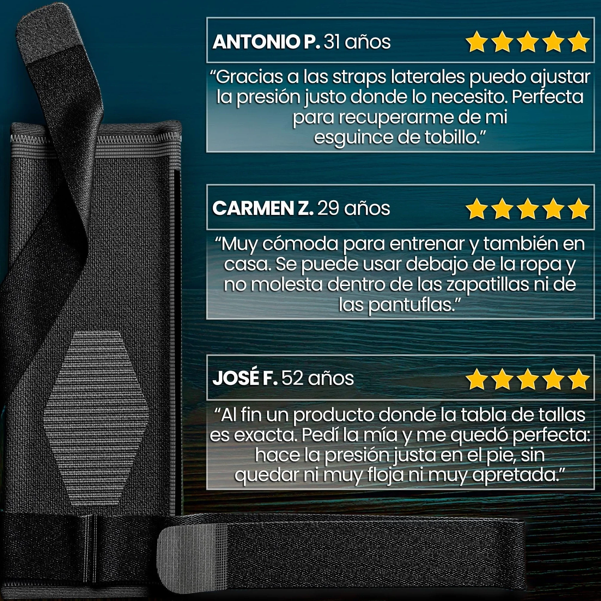 NativoDex Tobillera Deportiva con Ajuste Personalizado para Estabilizar y Prevenir Torceduras, Soporte y Compresión para Ambos Pies