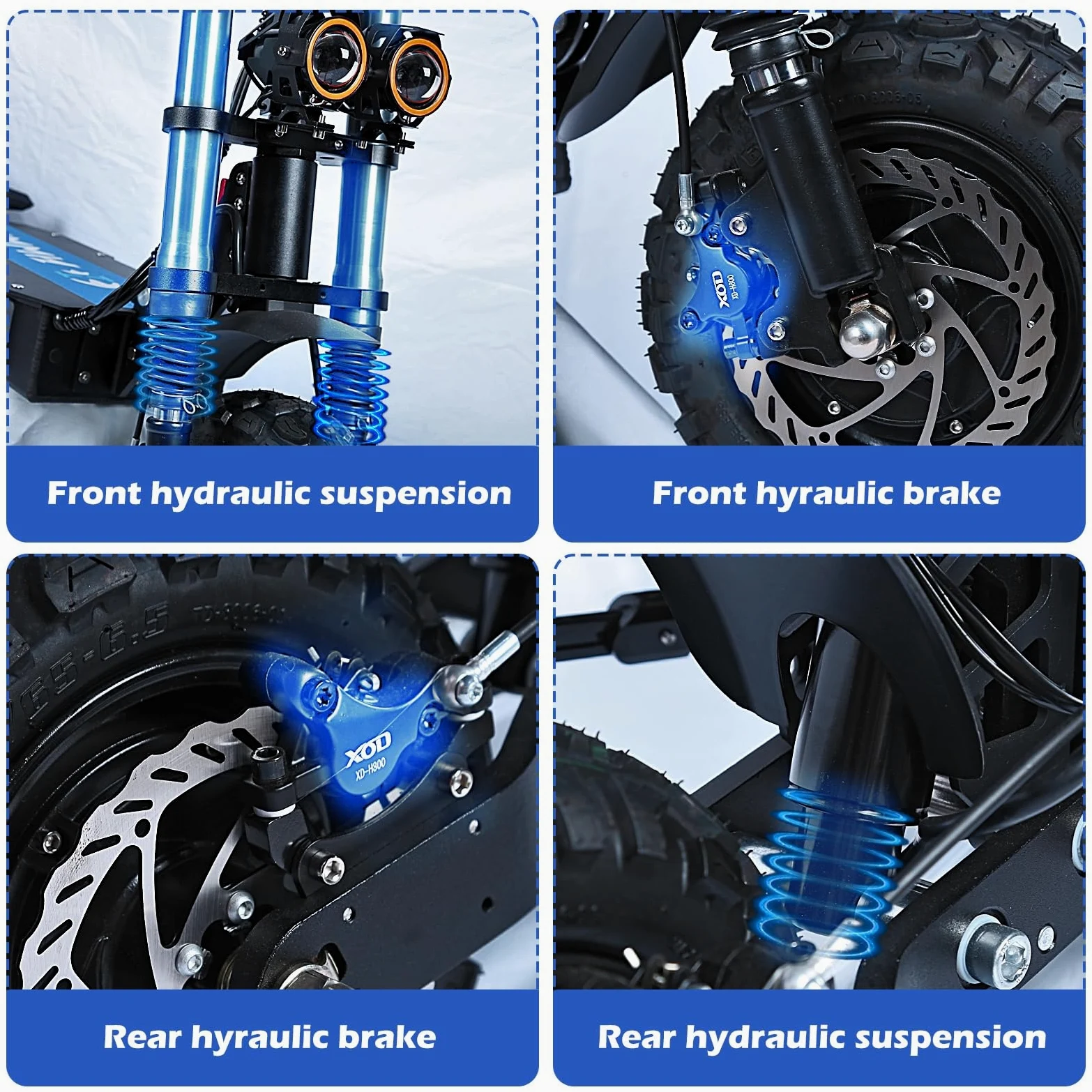 HWWH Patinete Electrico Todoterreno Adultos Scooter Eléctrico Plegable Doble Motor Arranque NFC, Acelerador Rotatorio 11 Pulgadas Neumáticos Todoterreno 60V/40AH Batería de Litio 120 km Duración