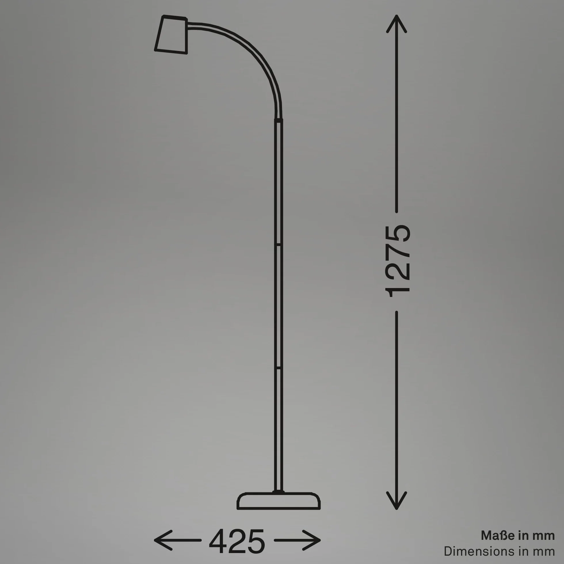 Briloner Lámpara de Pie LED Giratoria 127.5cm Luz Lectura Beige