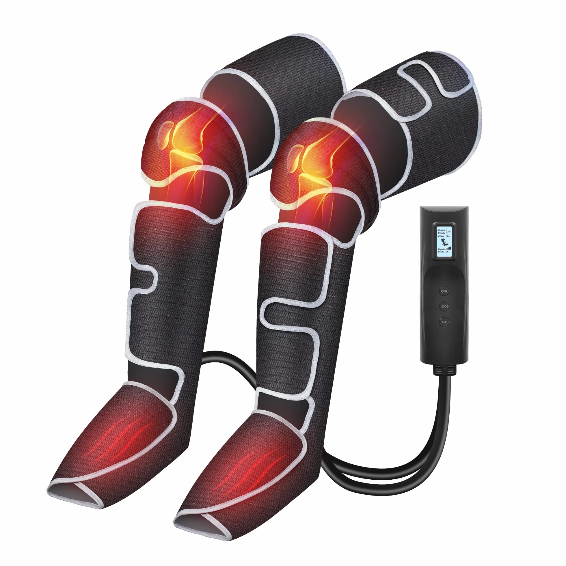 COMFIER Masajeador de Piernas Compresión con Calor, Masajeador de Pies y Piernas, Regalo para Mujer/Hombre