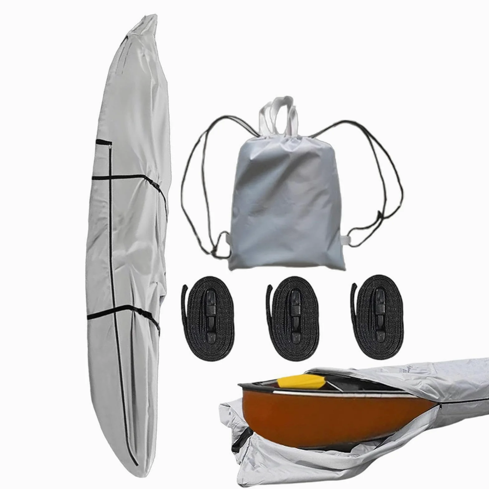 s de almacenaje exterior para kayak Envolvente De Oxford 420D Resistente A | de paddle surf Para Interior, Exterior, Remolque, Transporte, Camping, Viajes, Muelle, Amarre Y Patio